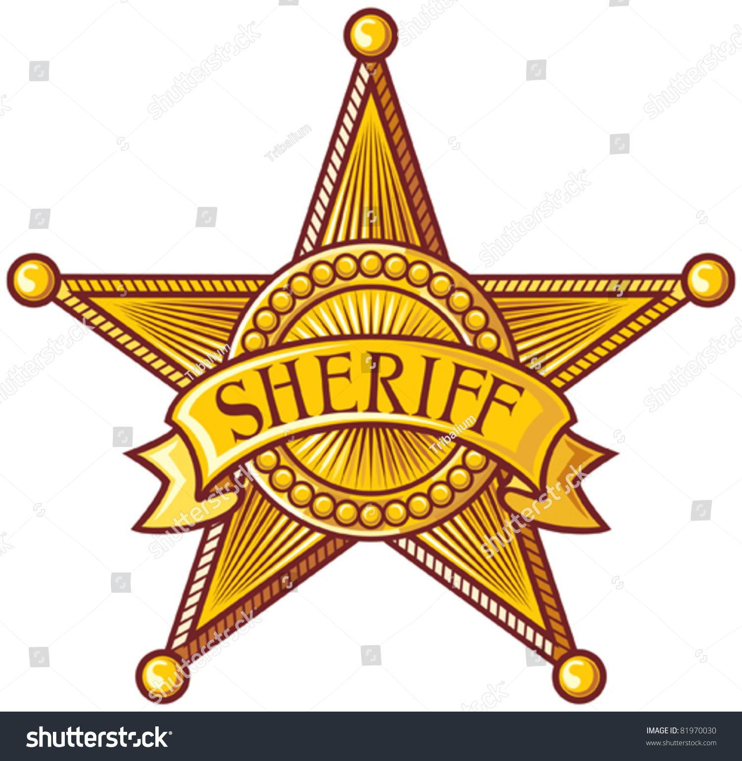 SVG of Vector sheriff's shield  svg