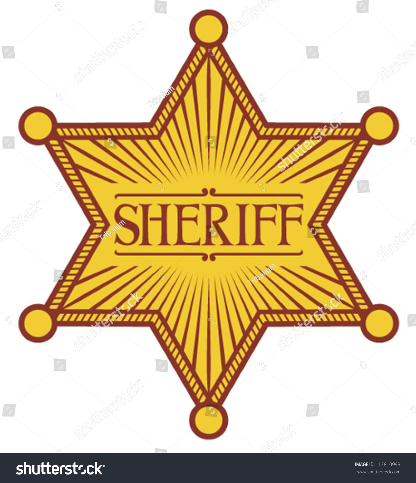 Vector Sheriffs Star Stock Vector 112810993 - Shutterstock