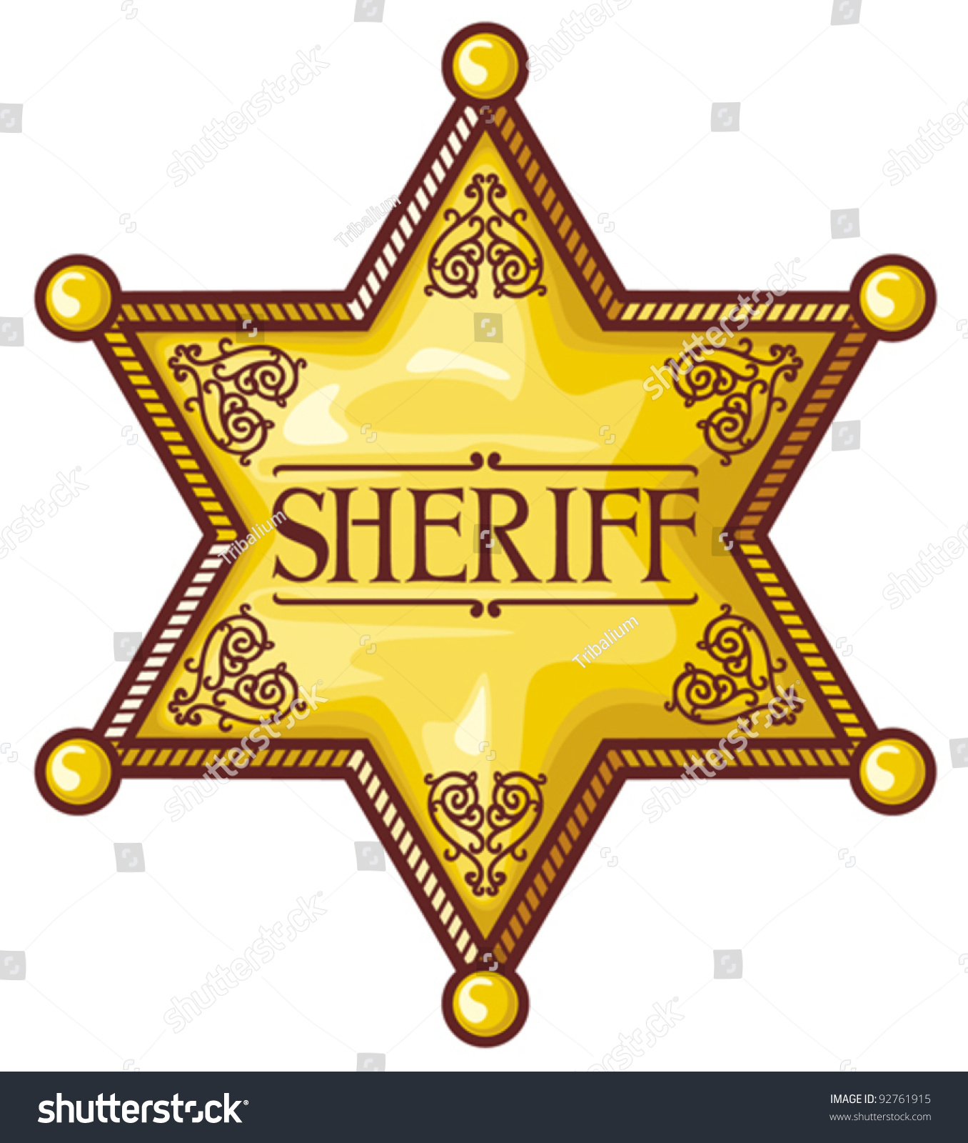 SVG of Vector sheriff's star svg
