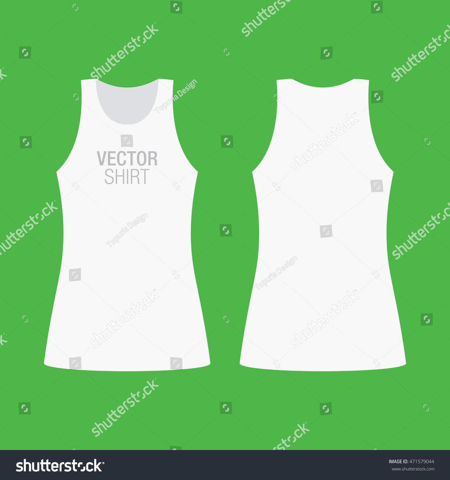 Download Vector Shirt Mockup Womens White Racerback Stock Vector ...