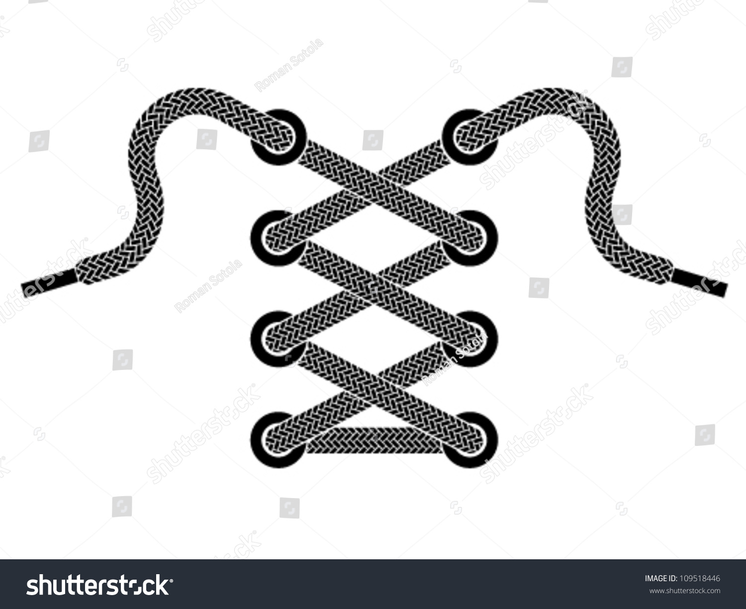 Vector Shoe Lace Black Symbol - 109518446 : Shutterstock