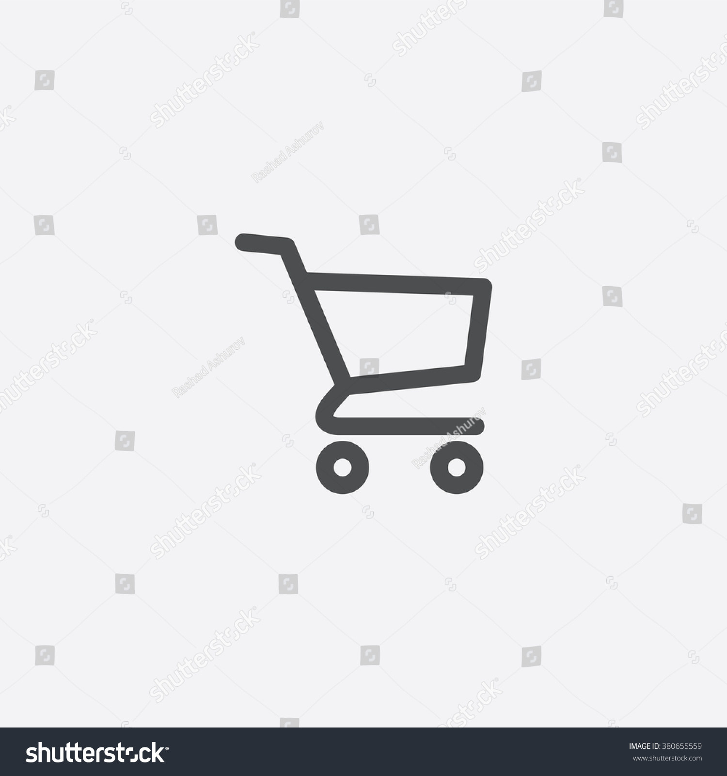 Vector Shopping Cart Icon Stock Vector (royalty Free) 380655559 