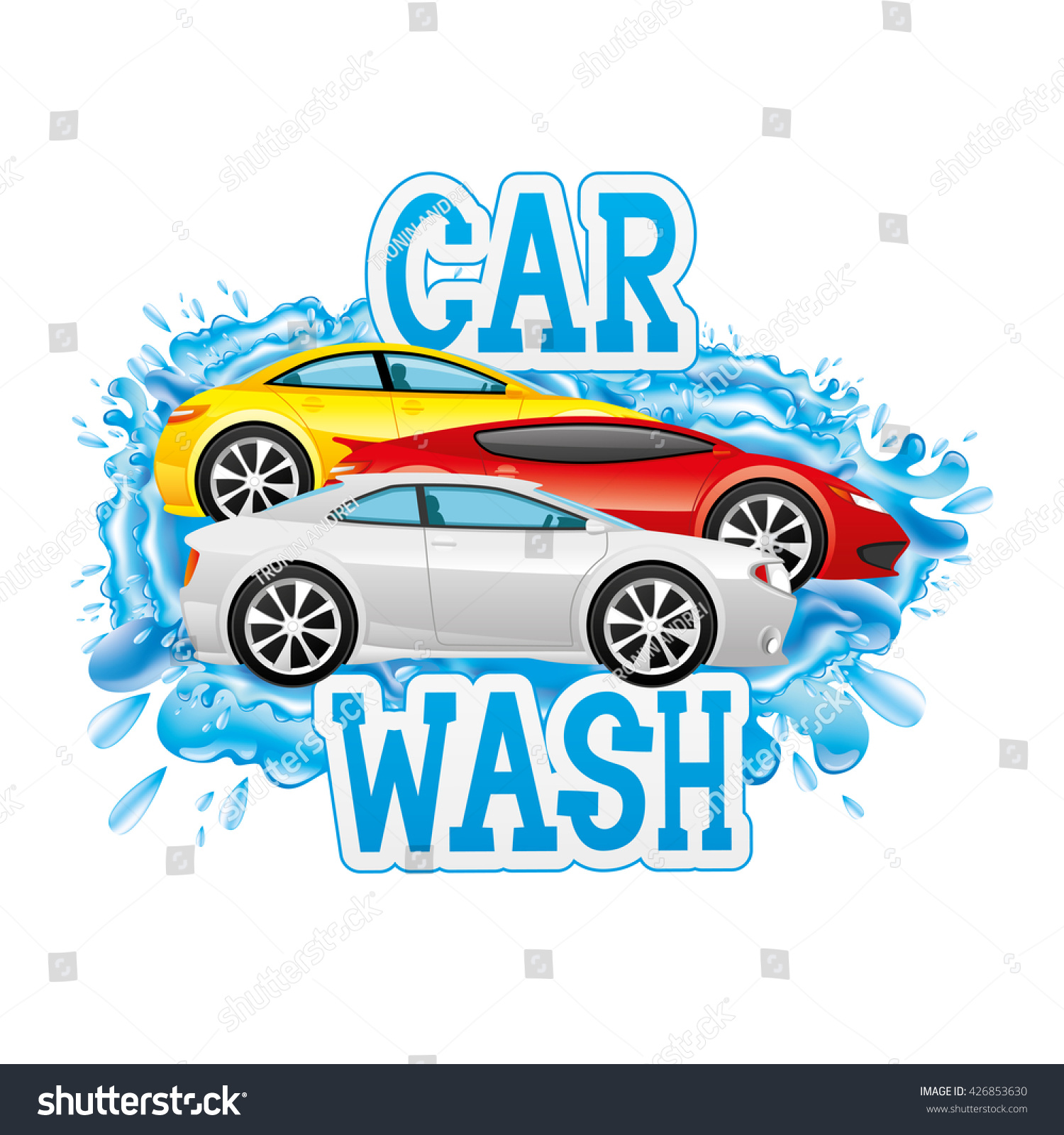 Vector Sign. Car Wash. - 426853630 : Shutterstock