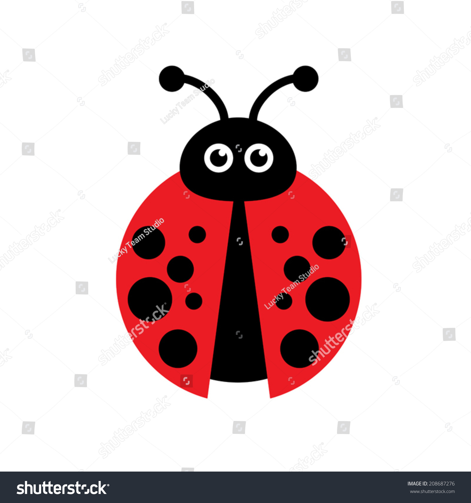 Vector Sign Ladybug - 208687276 : Shutterstock