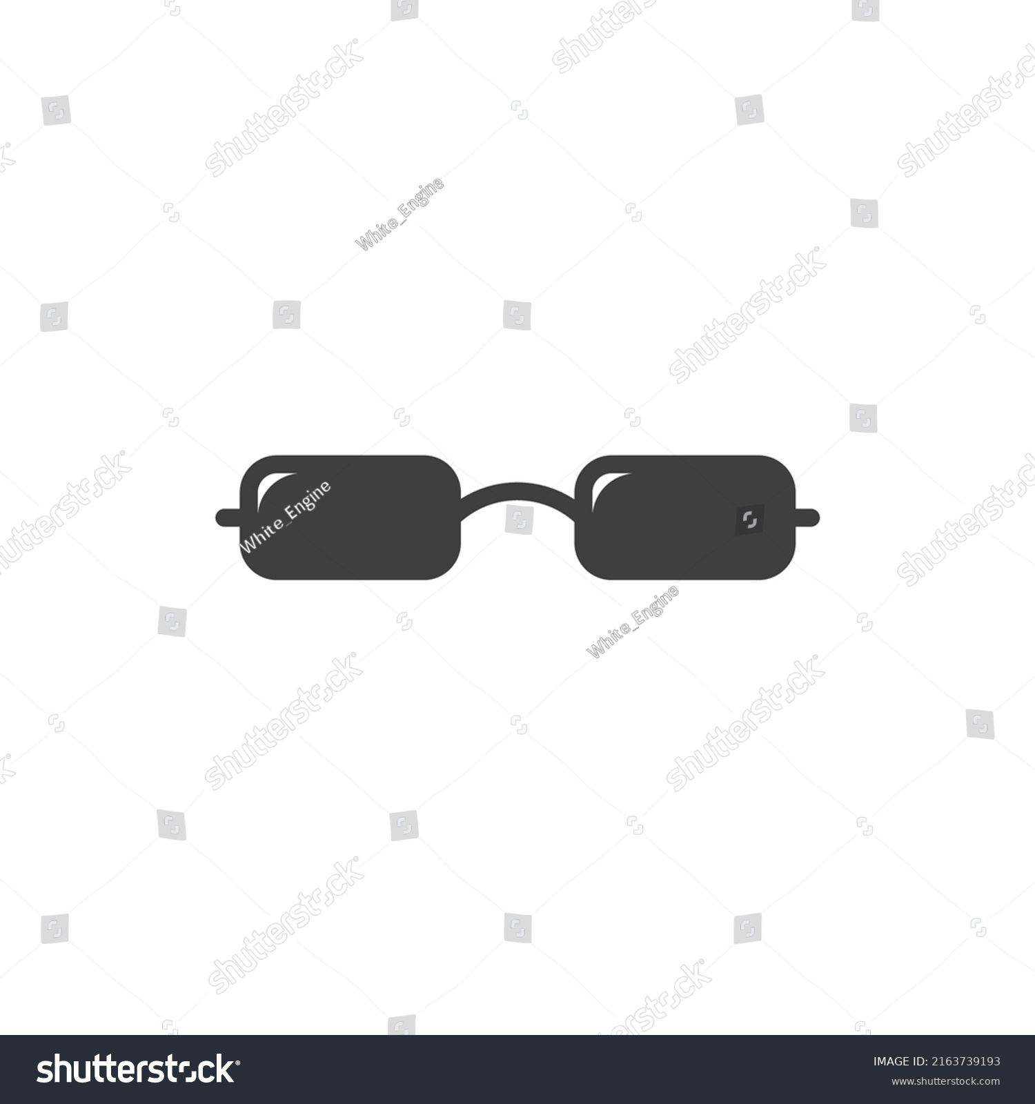 Vector Sign Glasses Symbol Isolated On Stock Vector (Royalty Free ...