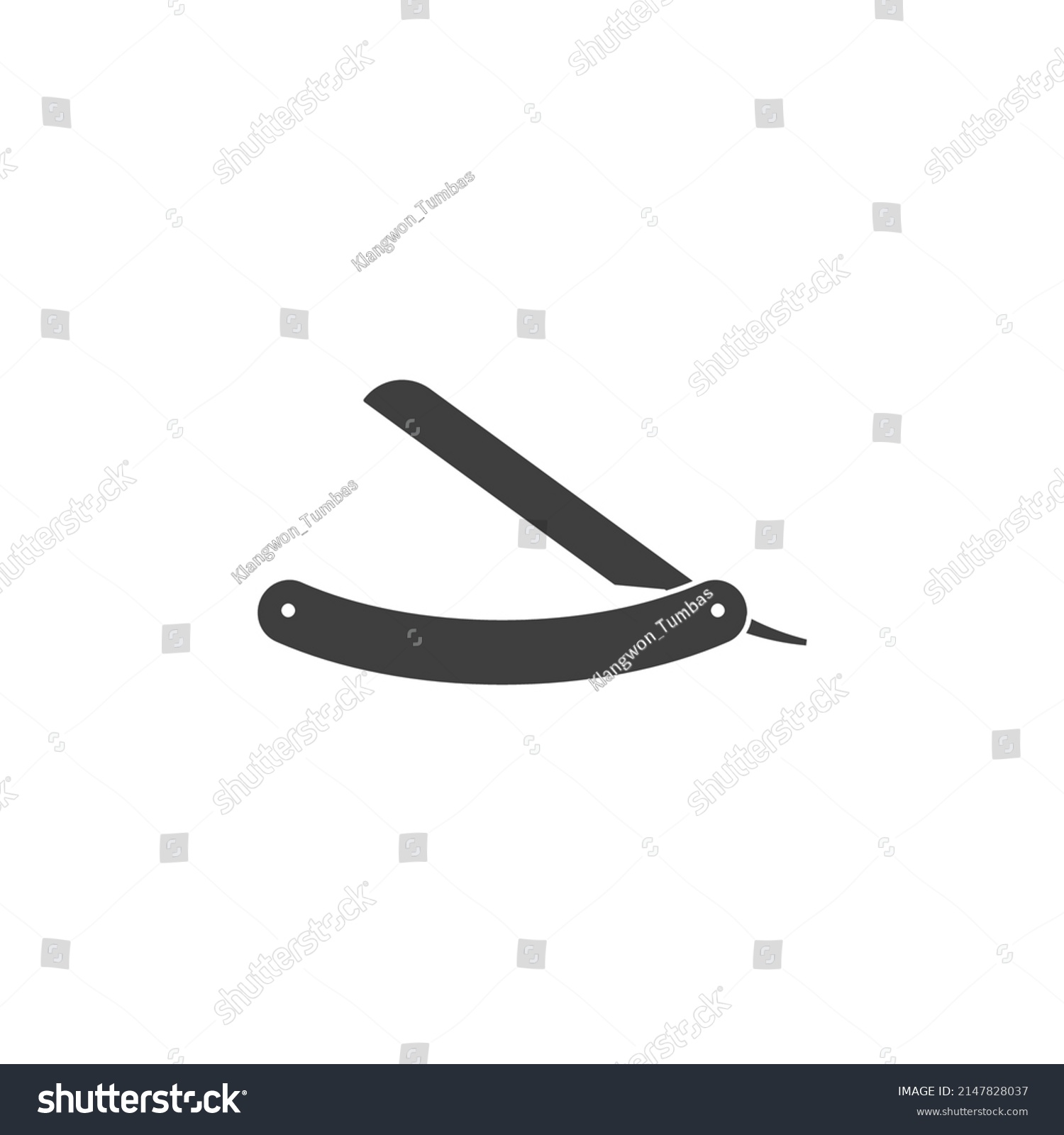 Vector Sign Razor Symbol Isolated On Stock Vector (Royalty Free ...