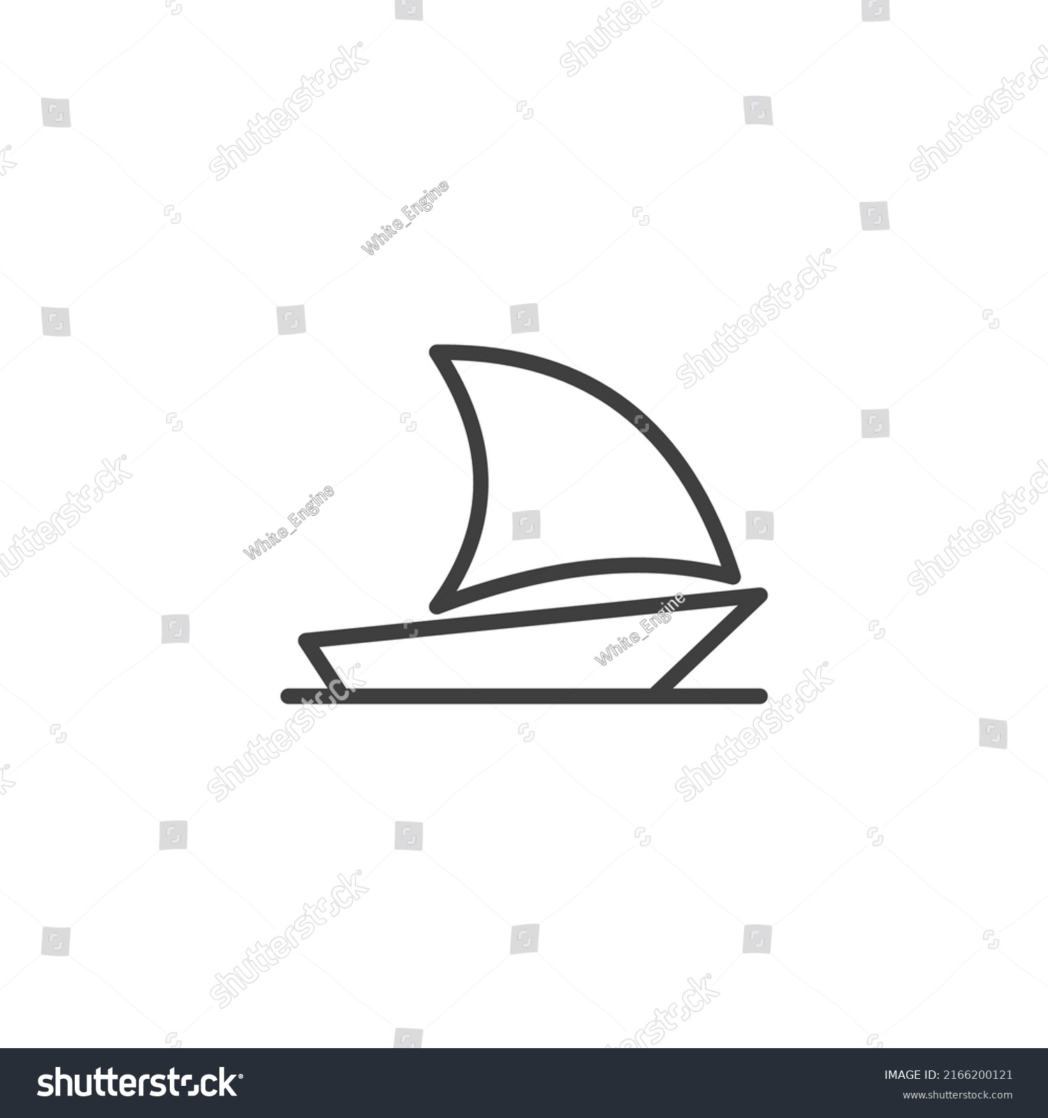 Vector Sign Sailing Symbol Isolated On Stock Vector (Royalty Free ...