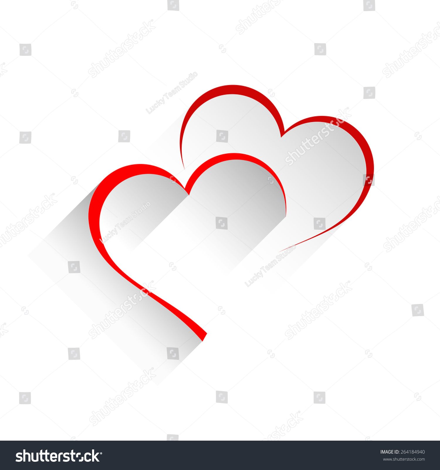 SVG of Vector sign two hearts svg
