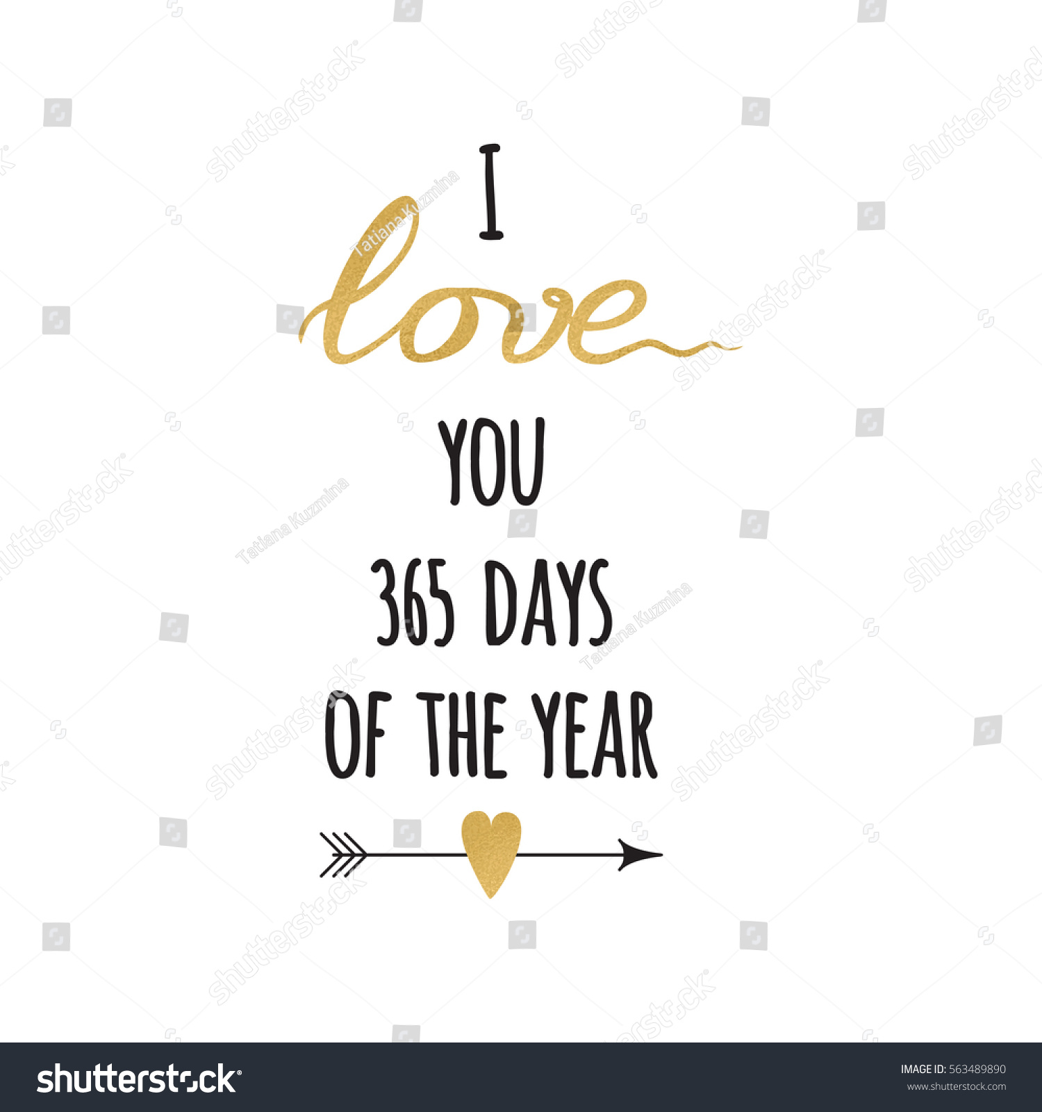 26 with sparkle inspirational hand drawn love quote I love you 365 days