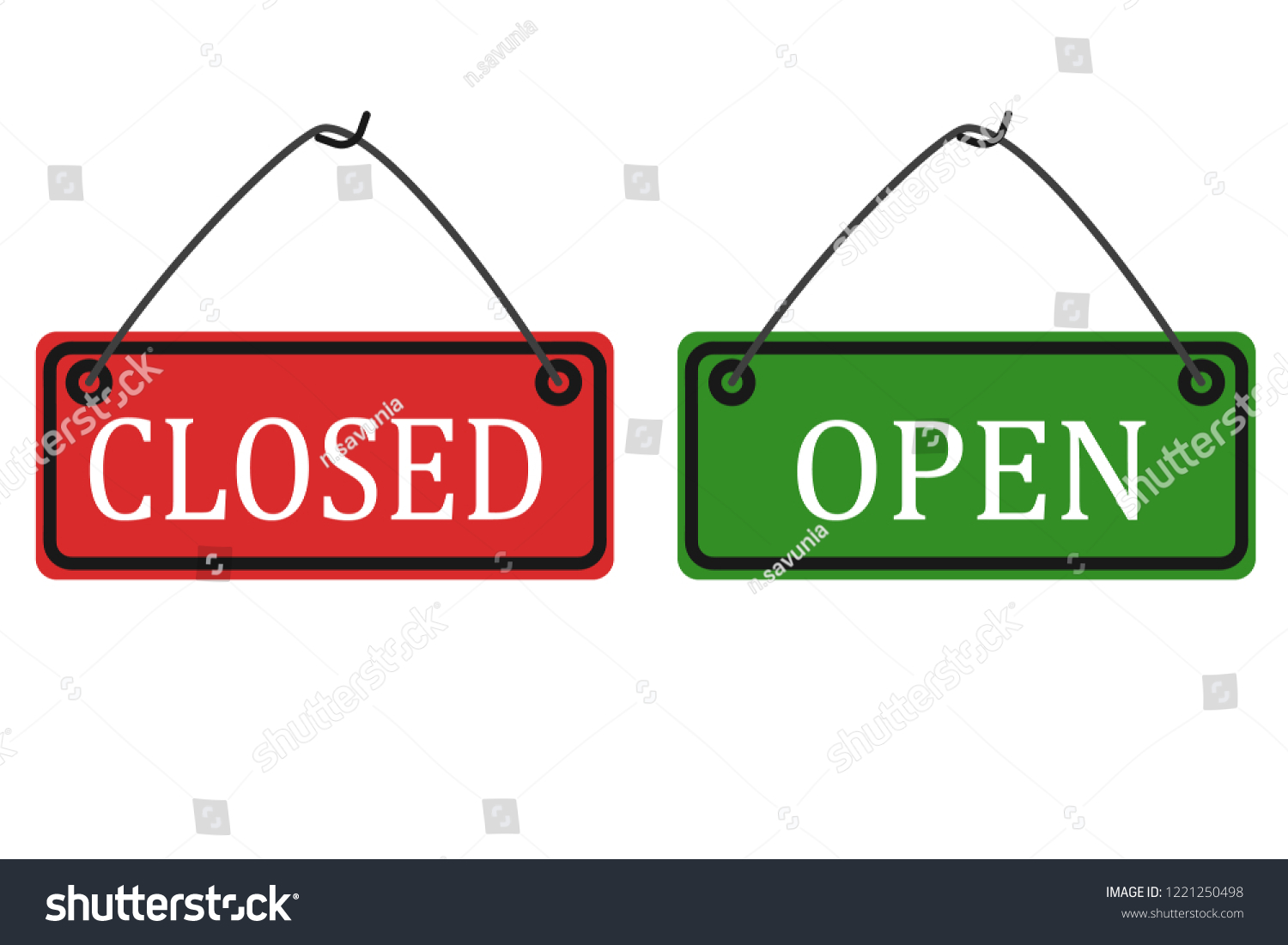 Vector Signs Close Open Vector Color Stock Vector (Royalty Free ...