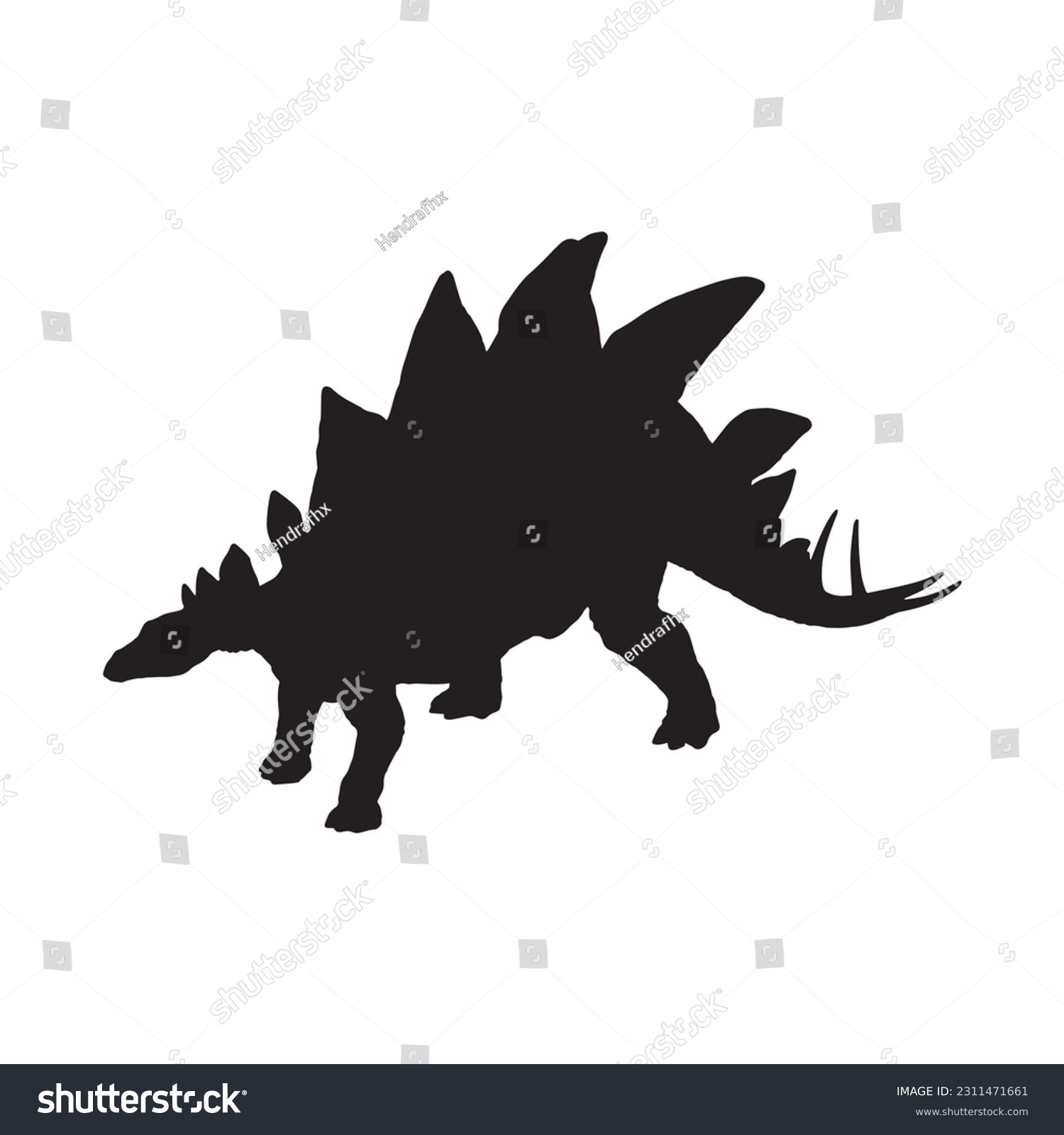 SVG of Vector silhouette of a stegosaurus dinosaurus svg