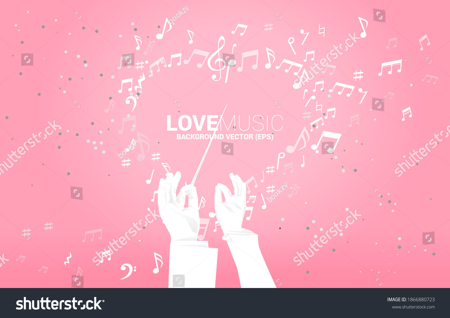 Vector Silhouette Conductor Hand Hold Baton Stock Vector Royalty Free Shutterstock