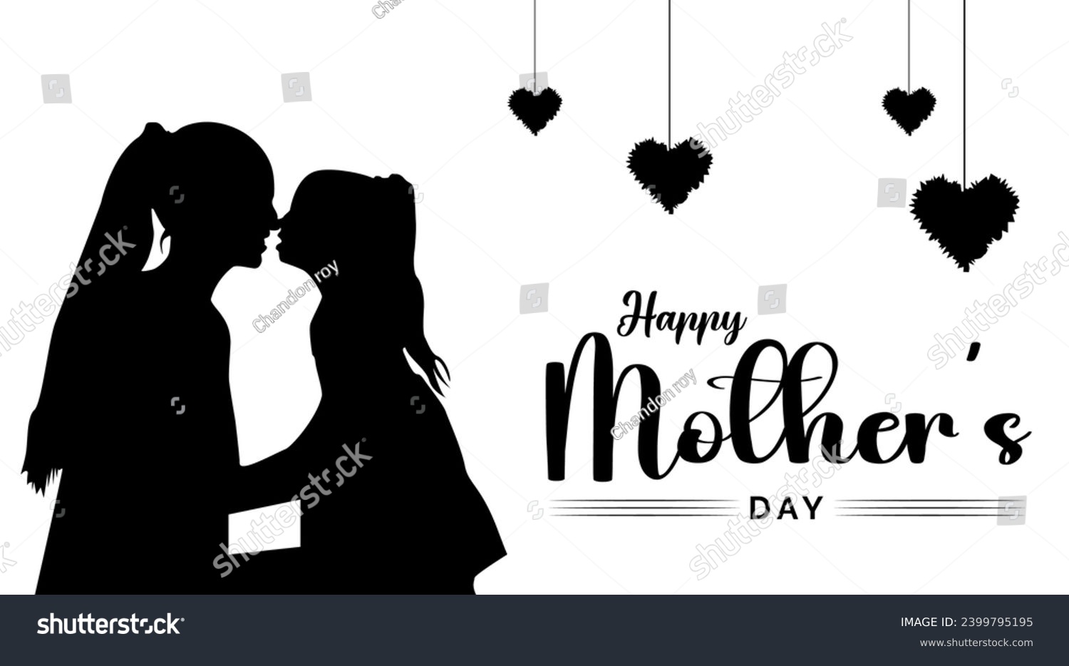 SVG of Vector silhouette of happy mothers day mother holding child. svg