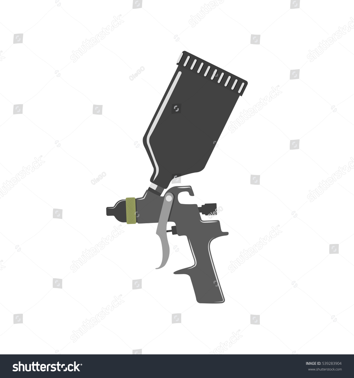 Vector Silhouette Spray Gun Monochrome Icon Stock Vector 539283904 ...