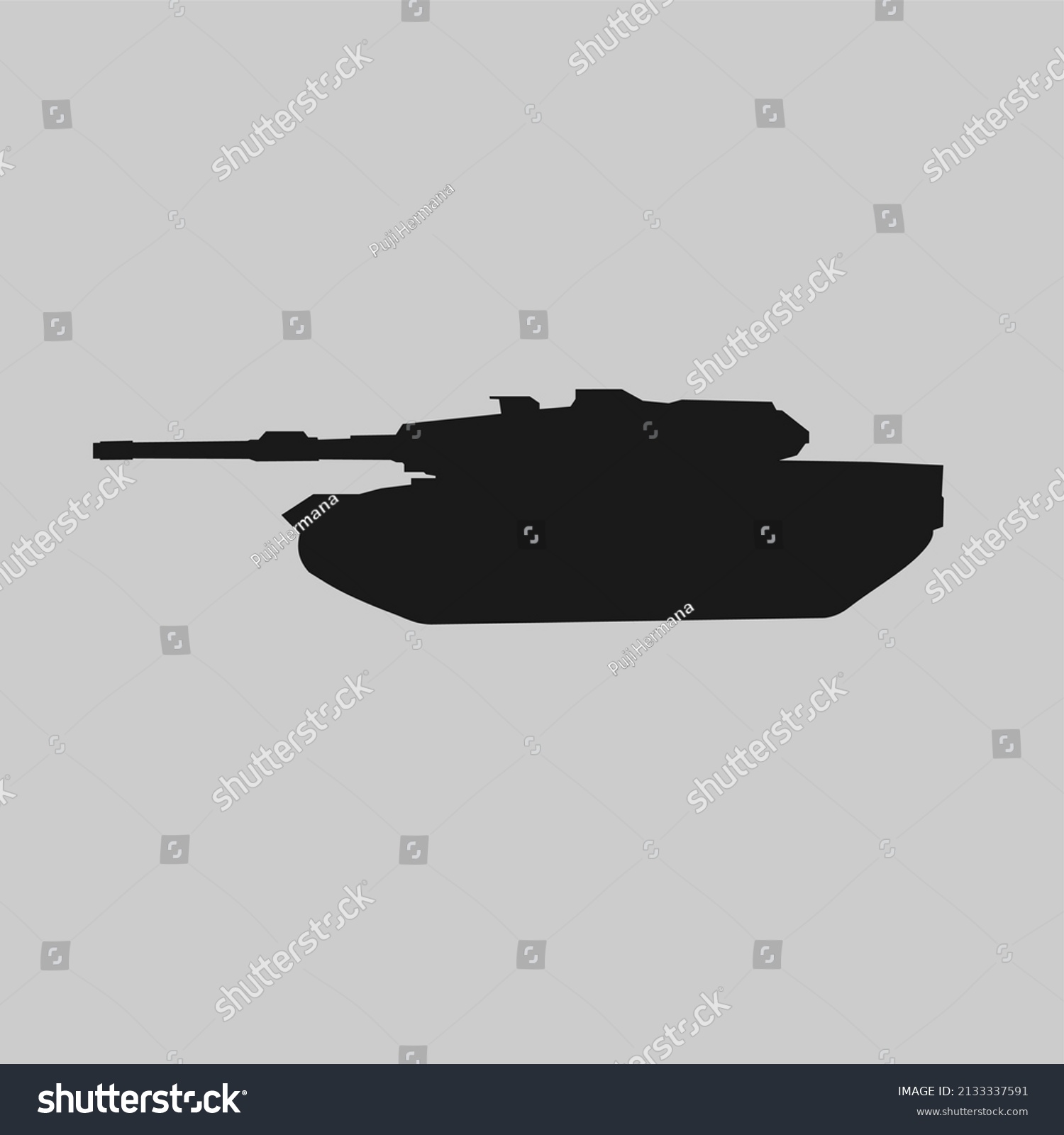 Vector Silhouette Side Tank Stock Vector (Royalty Free) 2133337591 ...