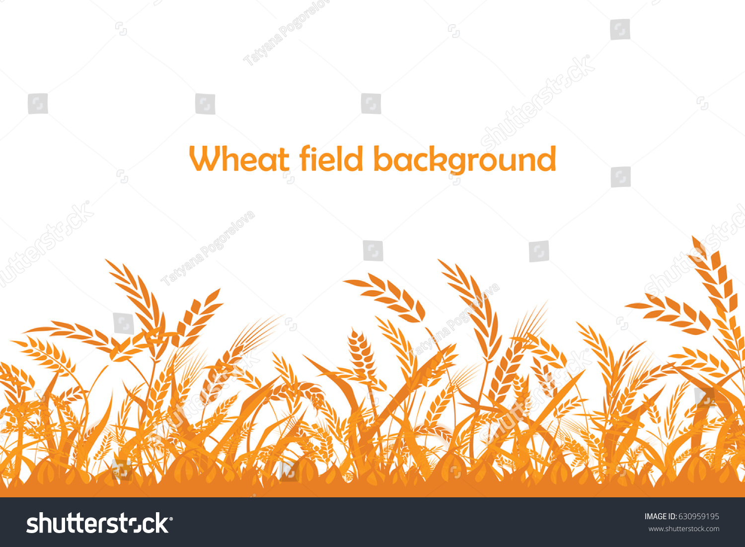 httpsimage vectorvector silhouette wheat field on white 630959195