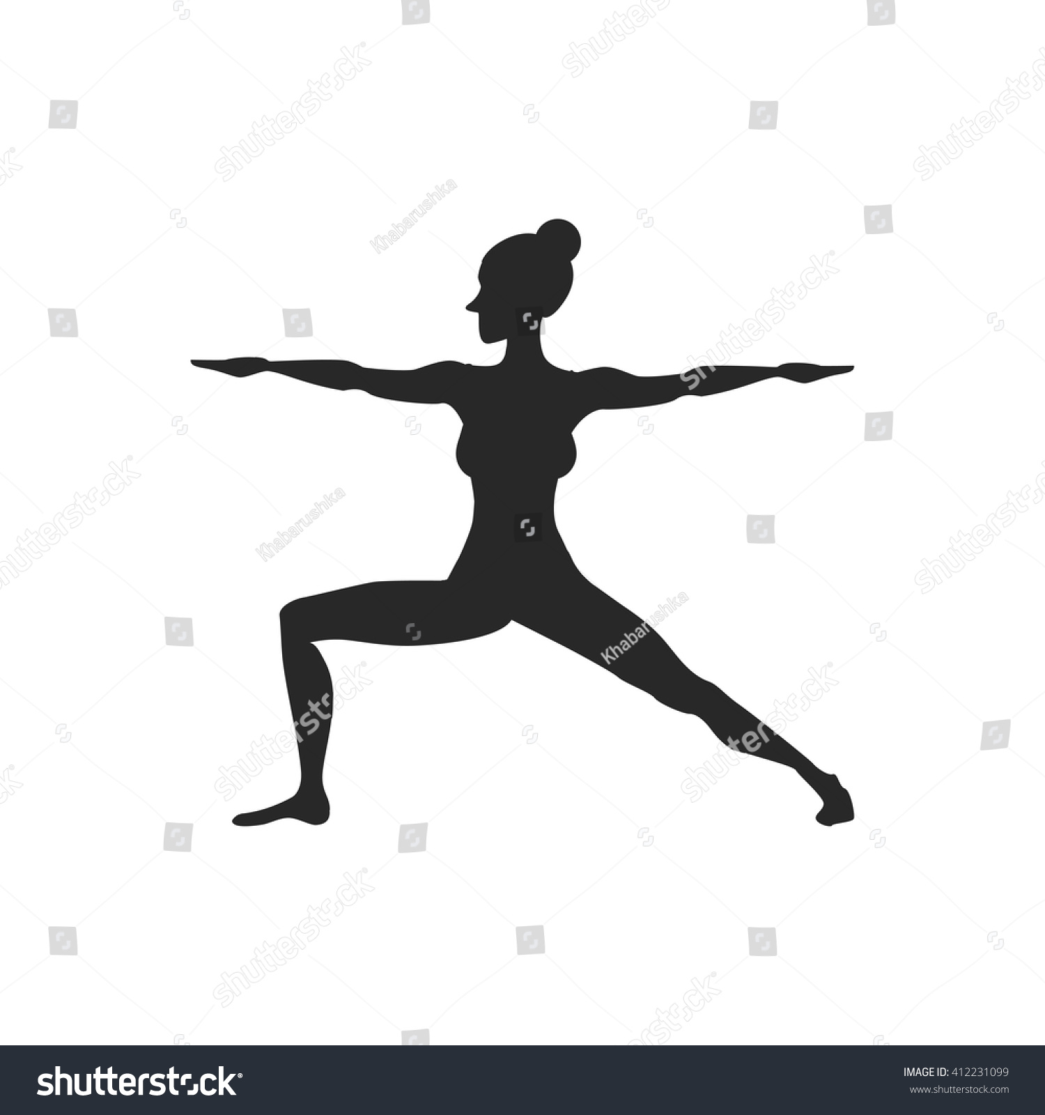 Vector Silhouette Yoga Woman Lotus Pose Stock Vector ...