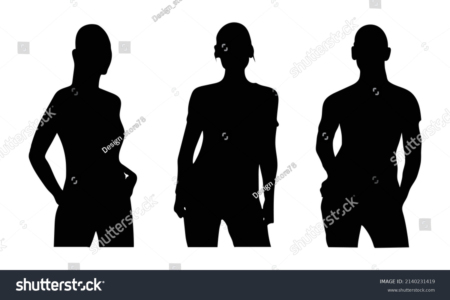 Vector Silhouettes Ladies Sexy Women Silhouette Stock Vector Royalty Free 2140231419 1012