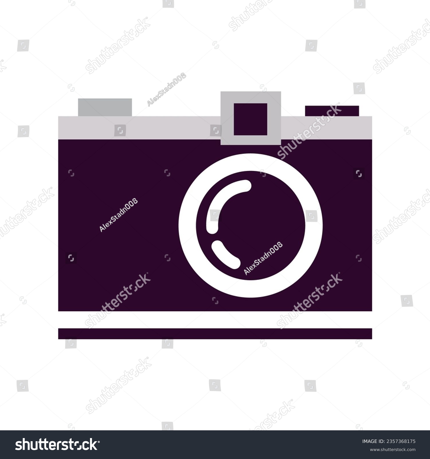 SVG of vector simple camera icon isolated on white background svg