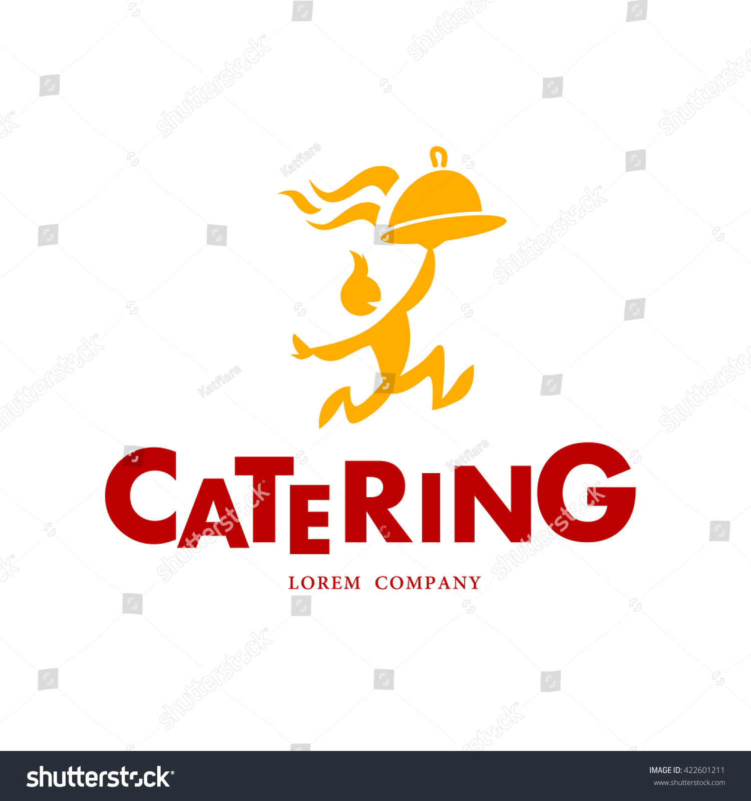 Vector Simple Flat Food Logo Restaurant Stock Vector (Royalty Free