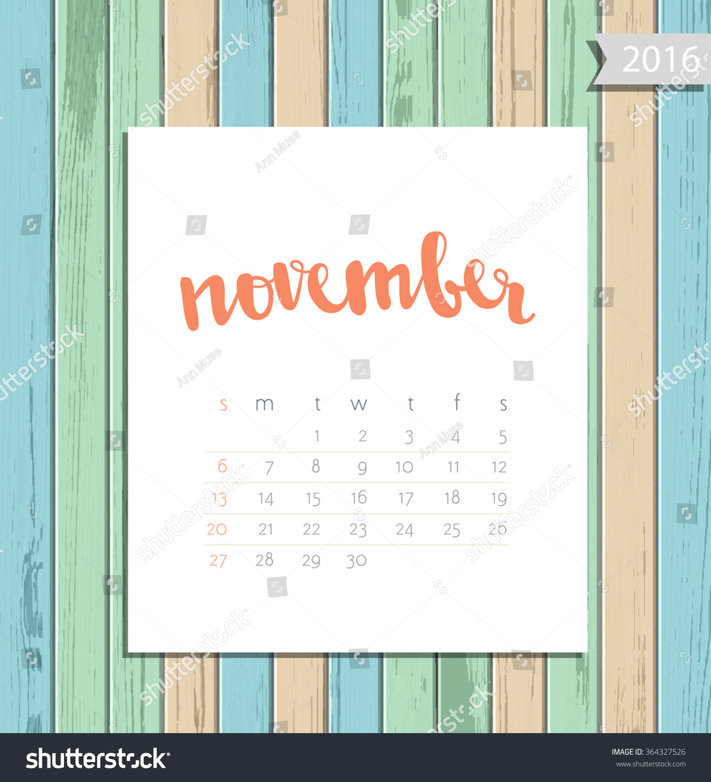 november calendar background