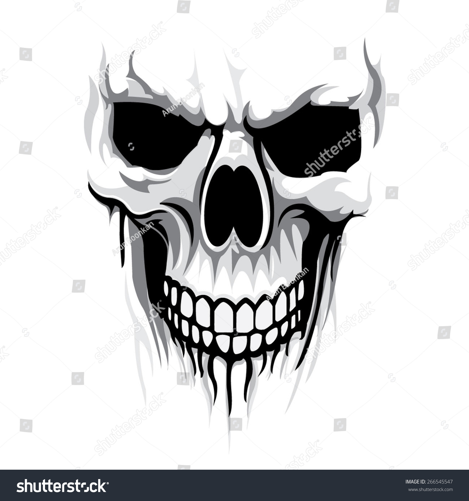 Vector Skull Artwork Stock Vector 266545547 - Shutterstock