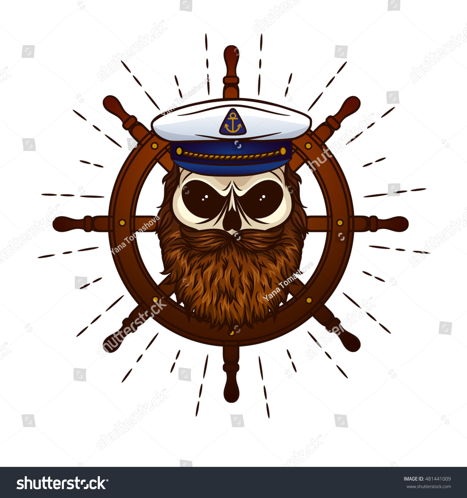 vector skull captain hat beard on stock vector 481441009 vector skull captain hat beard on stock vector 481441009