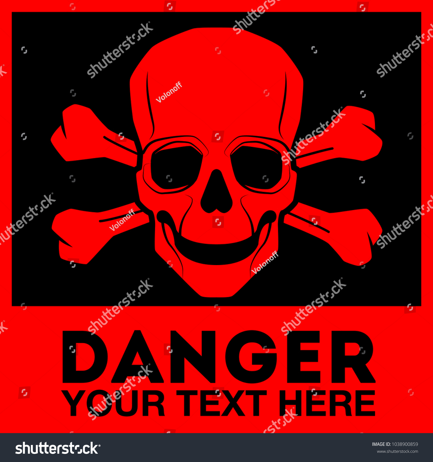 Vector Skull Danger Sign Stock Vector Royalty Free 1038900859 Shutterstock 2676