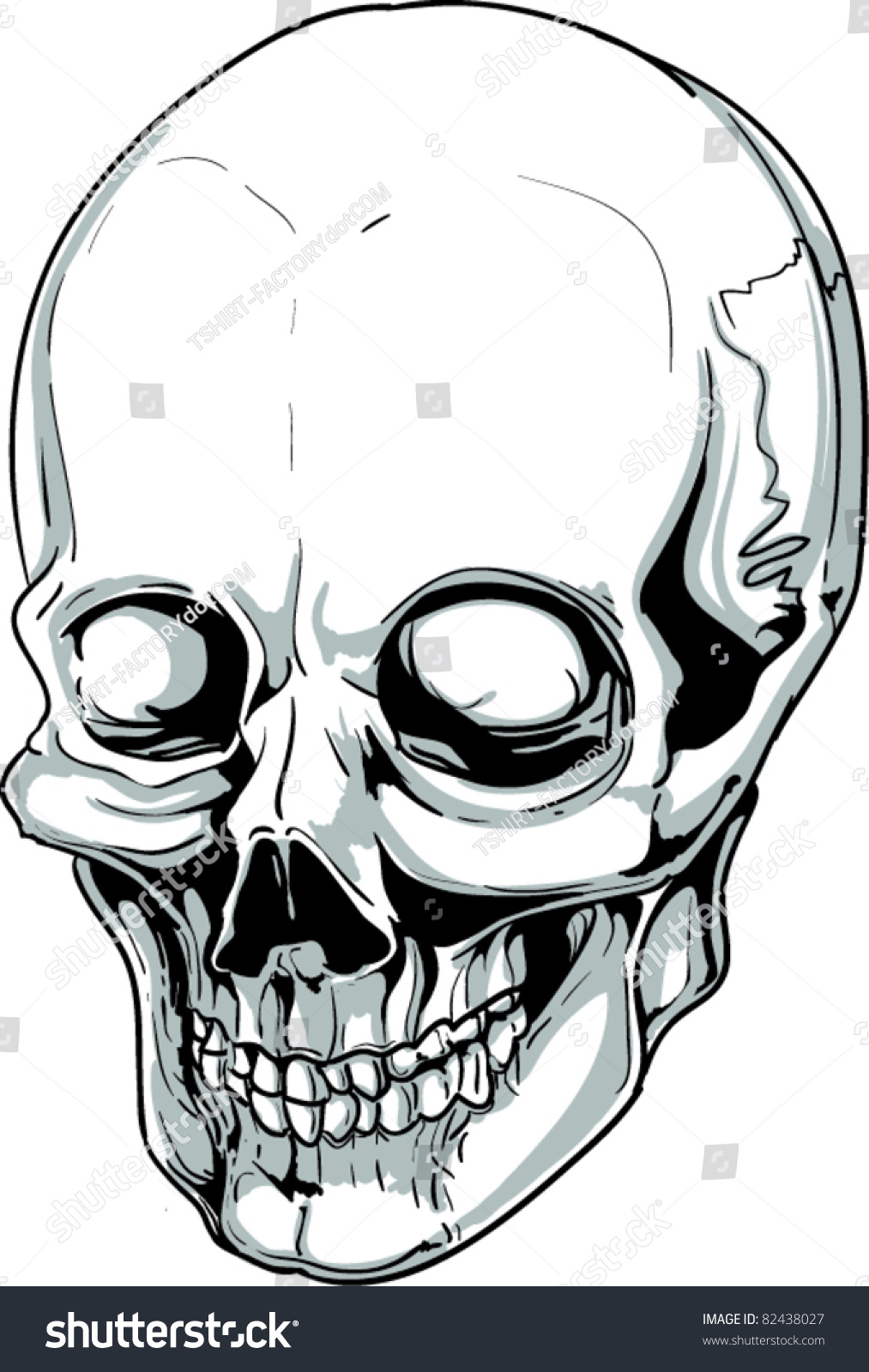 Vector Skull Illustration Stock Vector 82438027 - Shutterstock