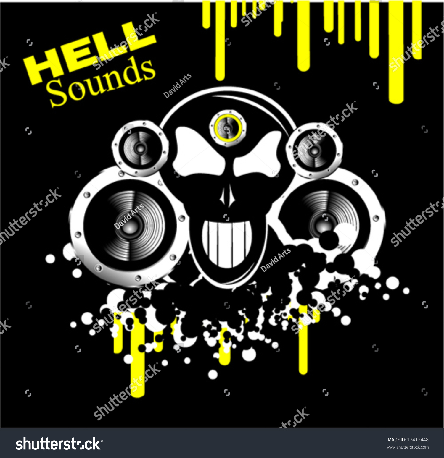 Vector Skull Music Background Stock Vector Royalty Free 17412448   Stock Vector Vector Skull Music Background 17412448 