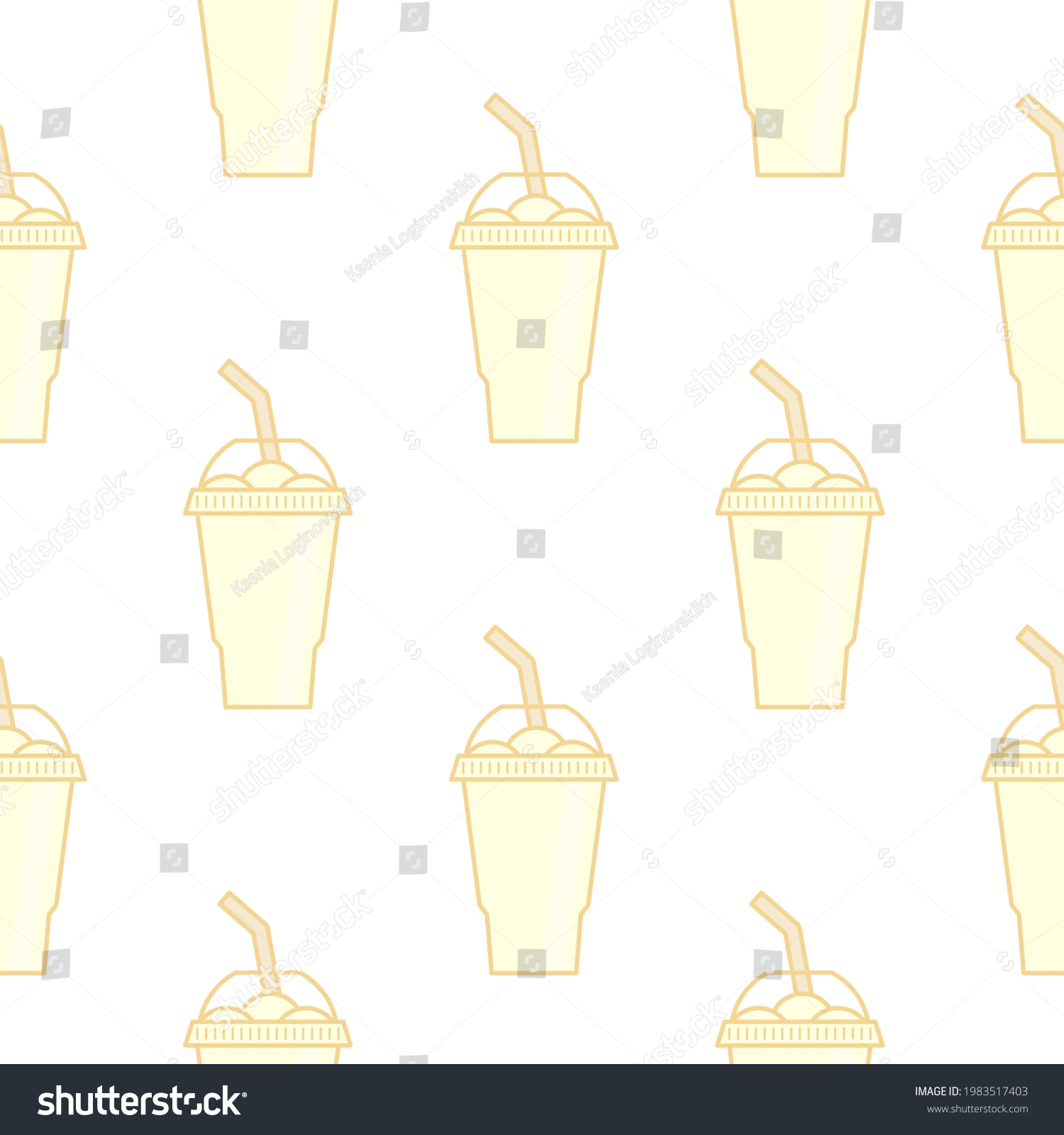 Vector Slush Drink Seamless Pattern Cartoon Stock Vector Royalty Free 1983517403 Shutterstock 5353