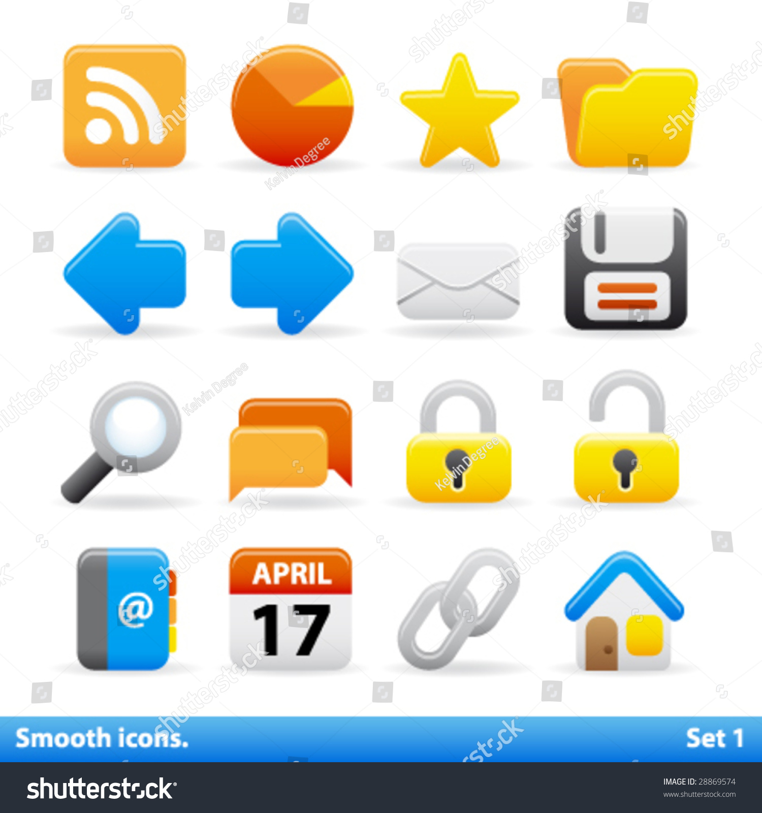 Vector Smooth Icons. Set 1 - 28869574 : Shutterstock