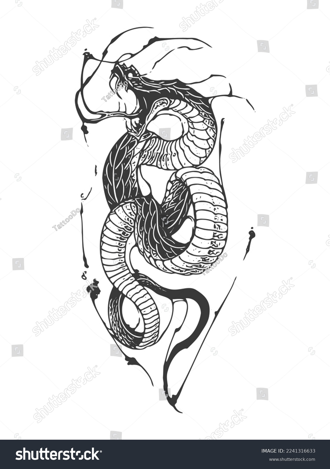 SVG of Vector Snake. Python. Venom. T-shirt Design. Snake svg
