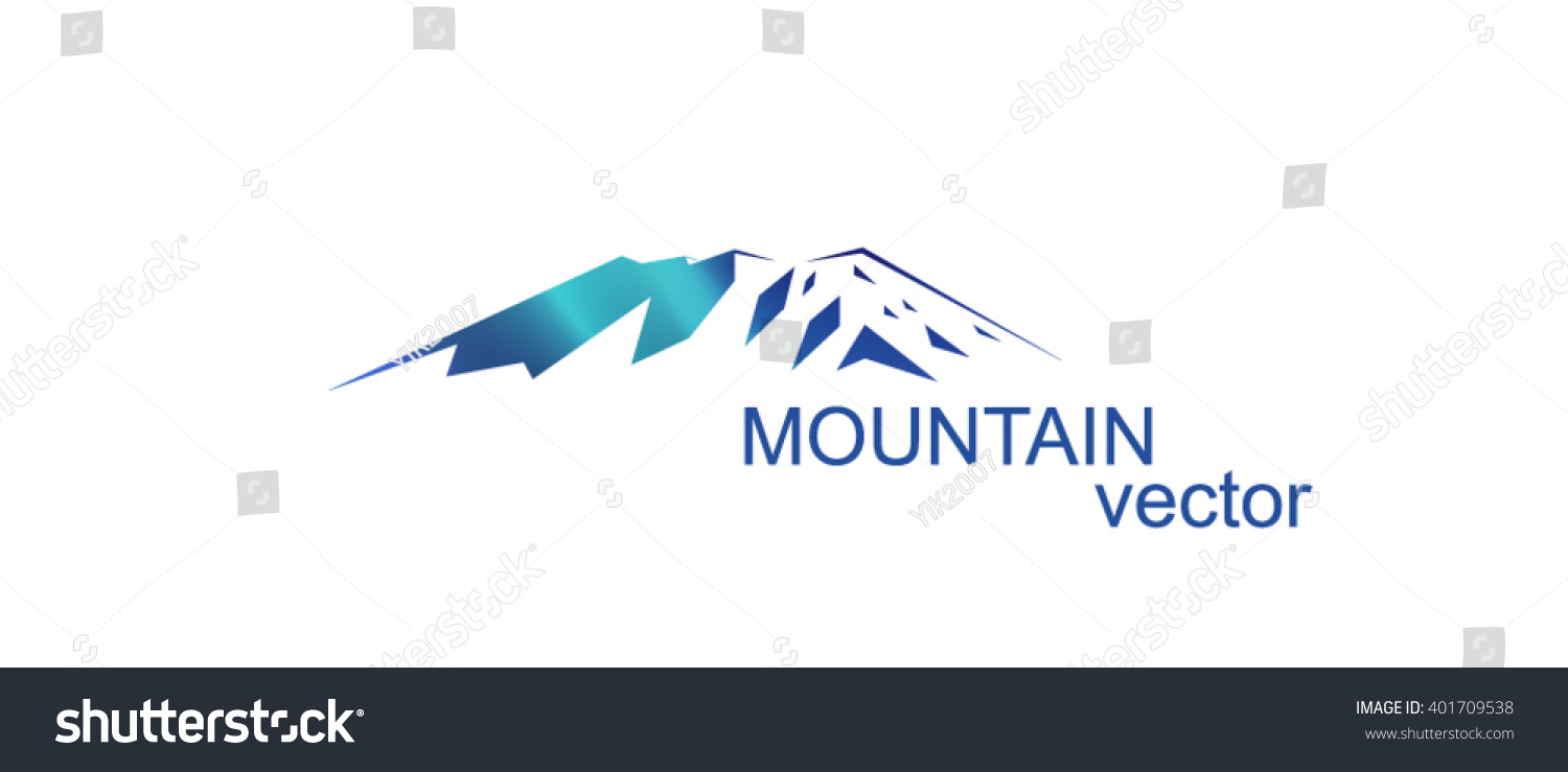 Vector Snow Mountains Peak (Kilimanjaro) Logo. - 401709538 : Shutterstock