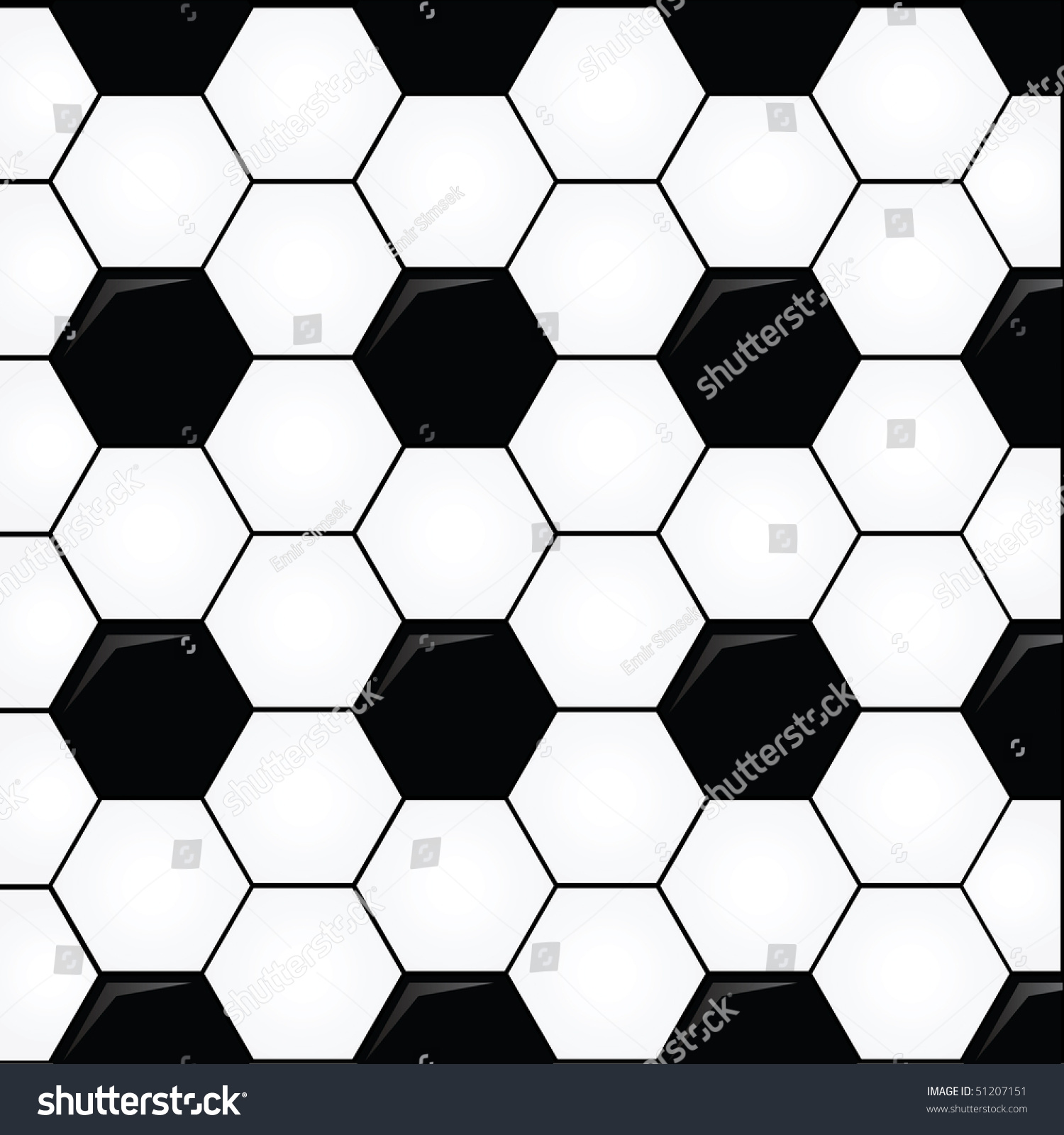 Vector Soccer Ball Pattern Stock Vector 51207151 - Shutterstock