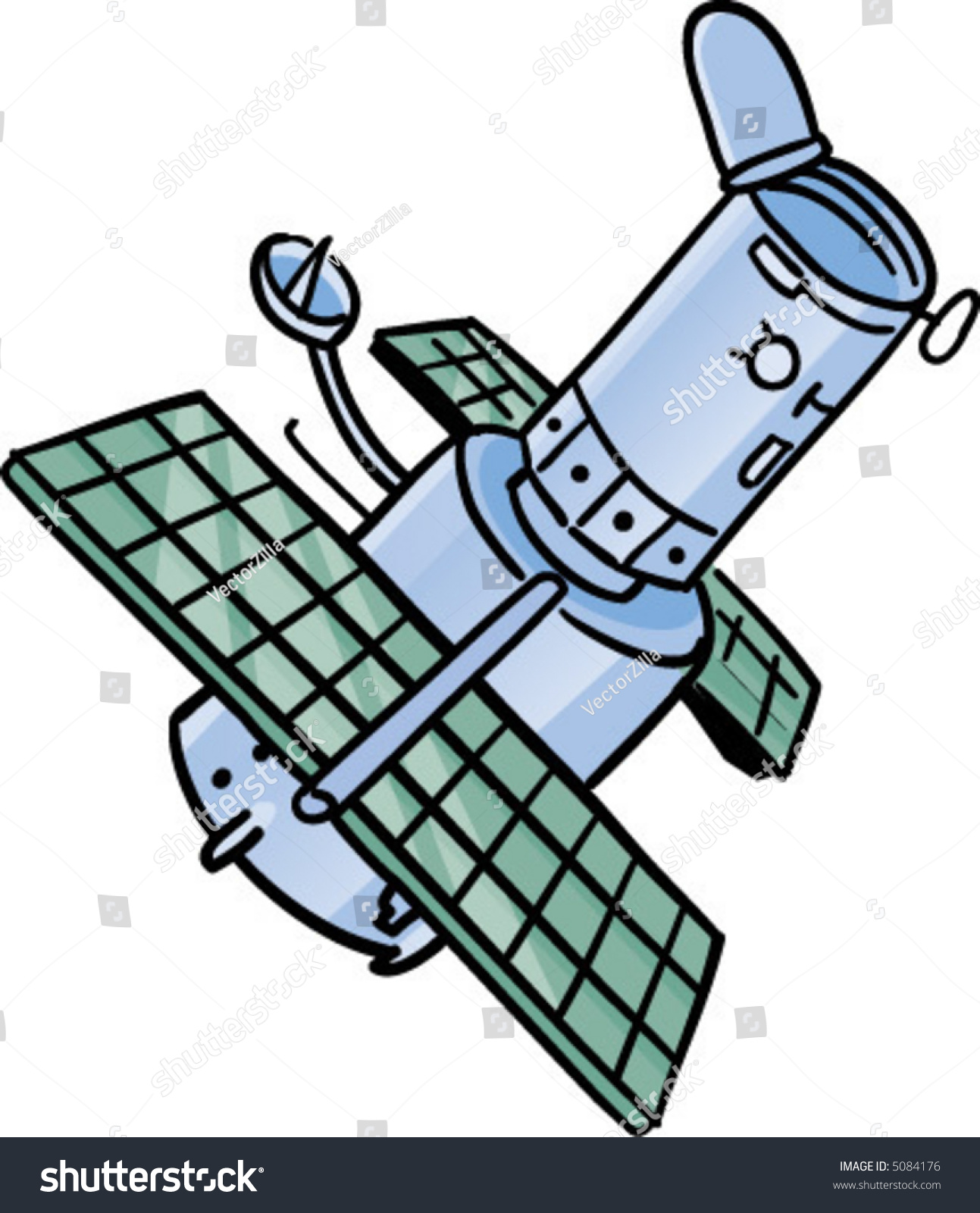 Vector Space Satellite Illustration Stock Vector 5084176 - Shutterstock