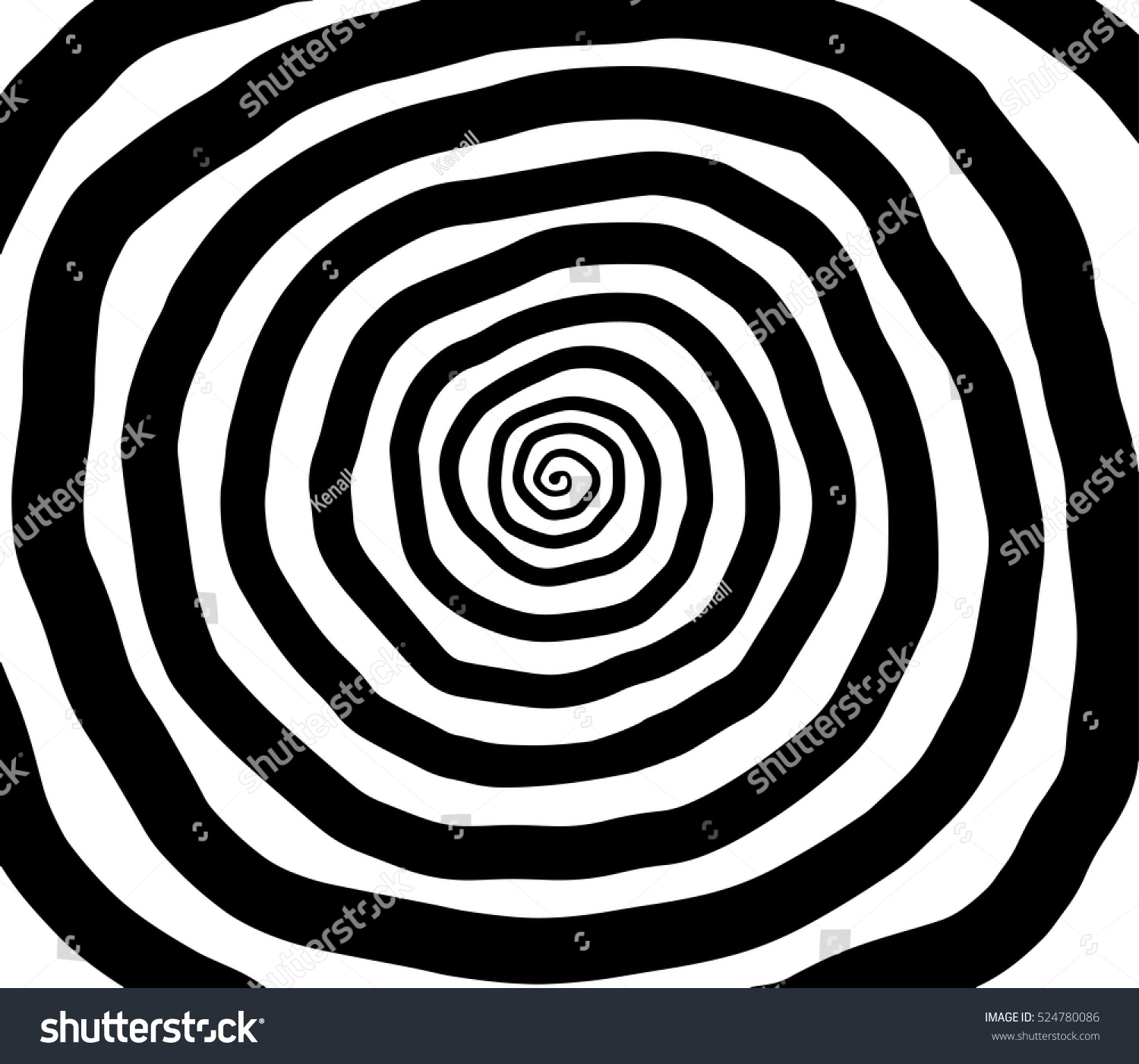 Vector Spiral Spiral Concentric Circles Silhouette Stock Vector ...