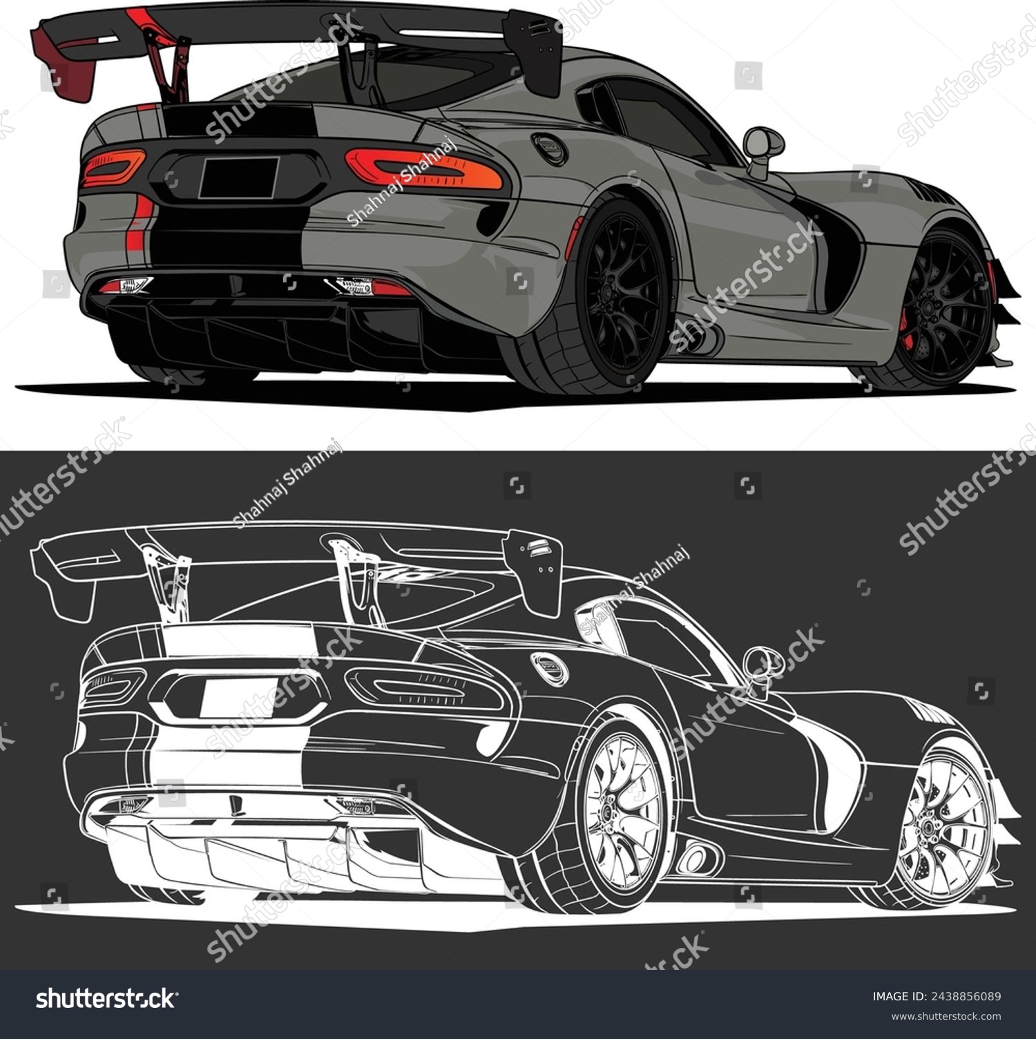 SVG of vector sports car, racing car, super car, cars illustration svg