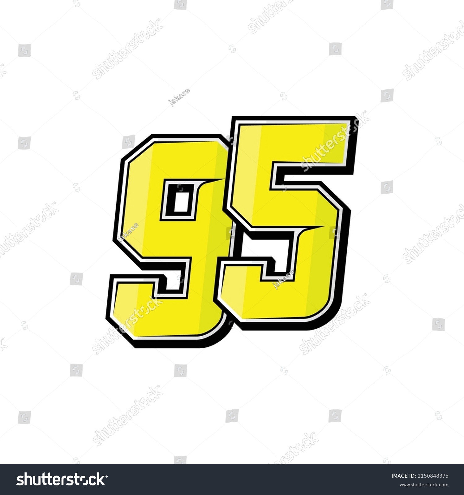 SVG of Vector sports numbers 95. Simple design svg