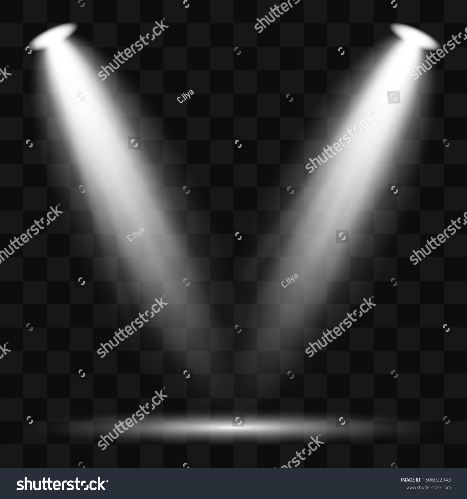 Vector Spotlight Light Effectglow Isolated White Stock Vector (Royalty ...