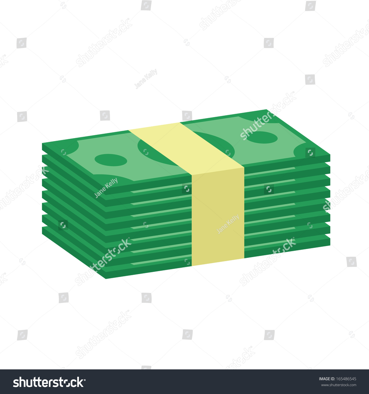 Vector Stack Money Icon Stock Vector (Royalty Free) 165486545