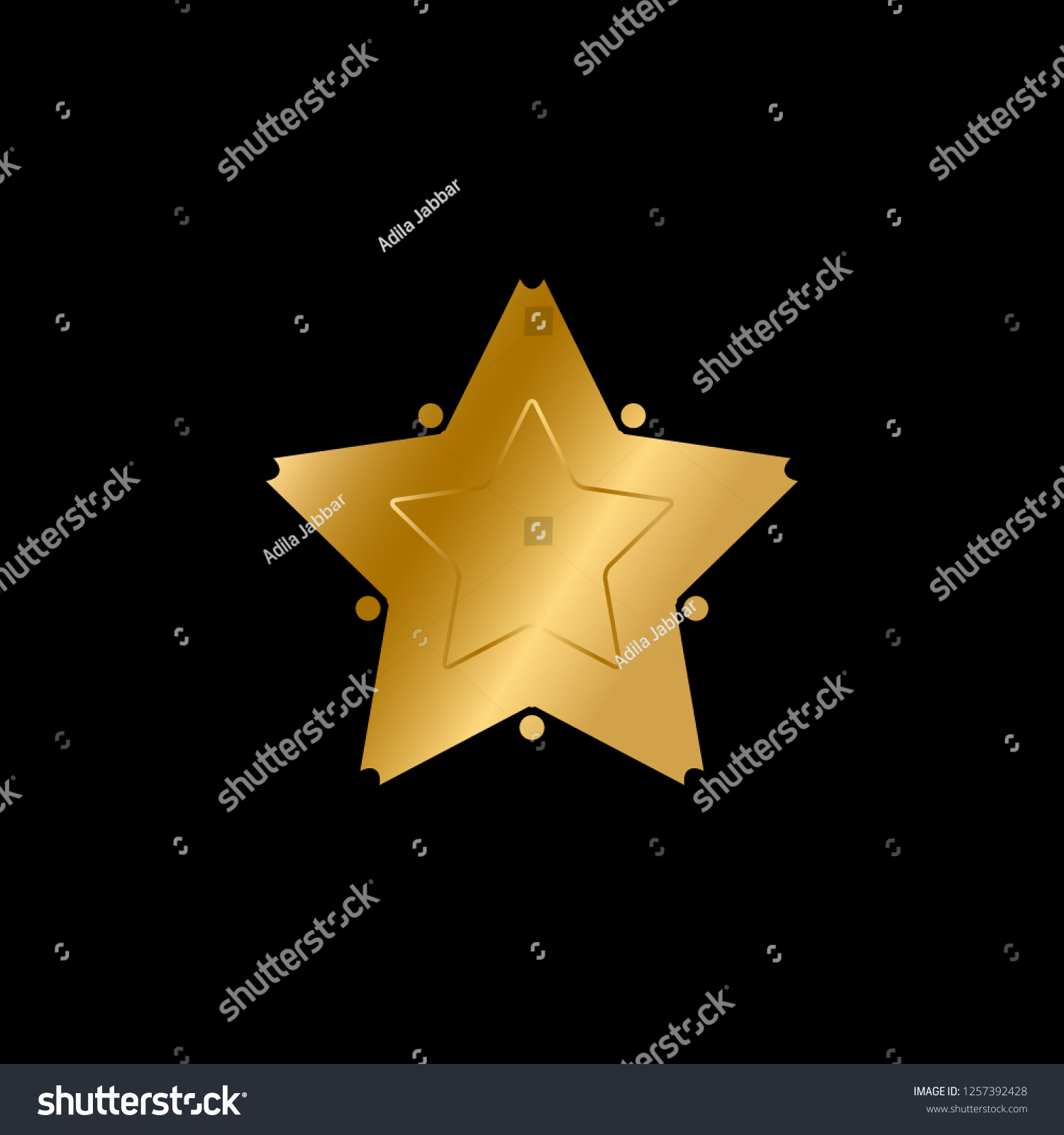 Vector Star Frame Shining Circle Banner Stock Vector (Royalty Free ...