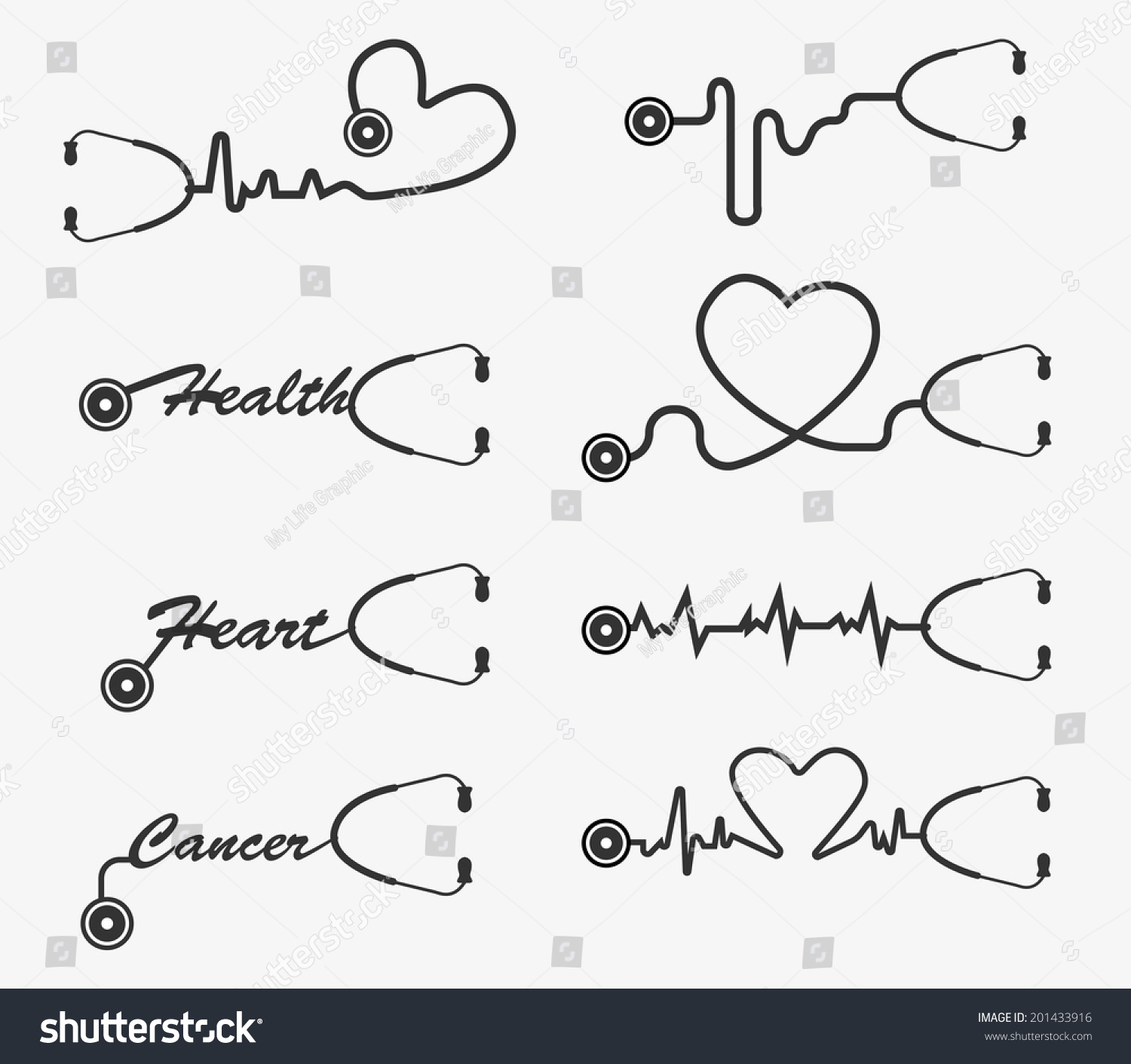 Vector Stethoscope Icons Design - 201433916 : Shutterstock