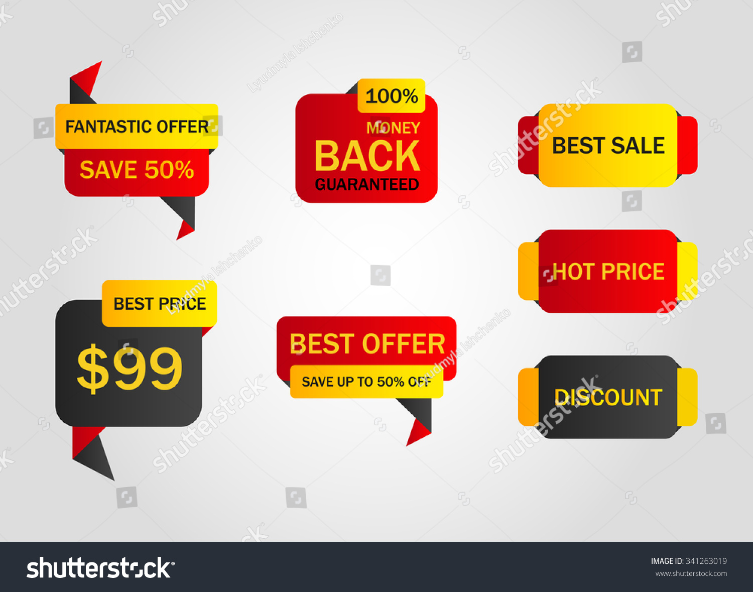 Vector Stickers Price Tag Banner Vector De Stock Libre De Regal As