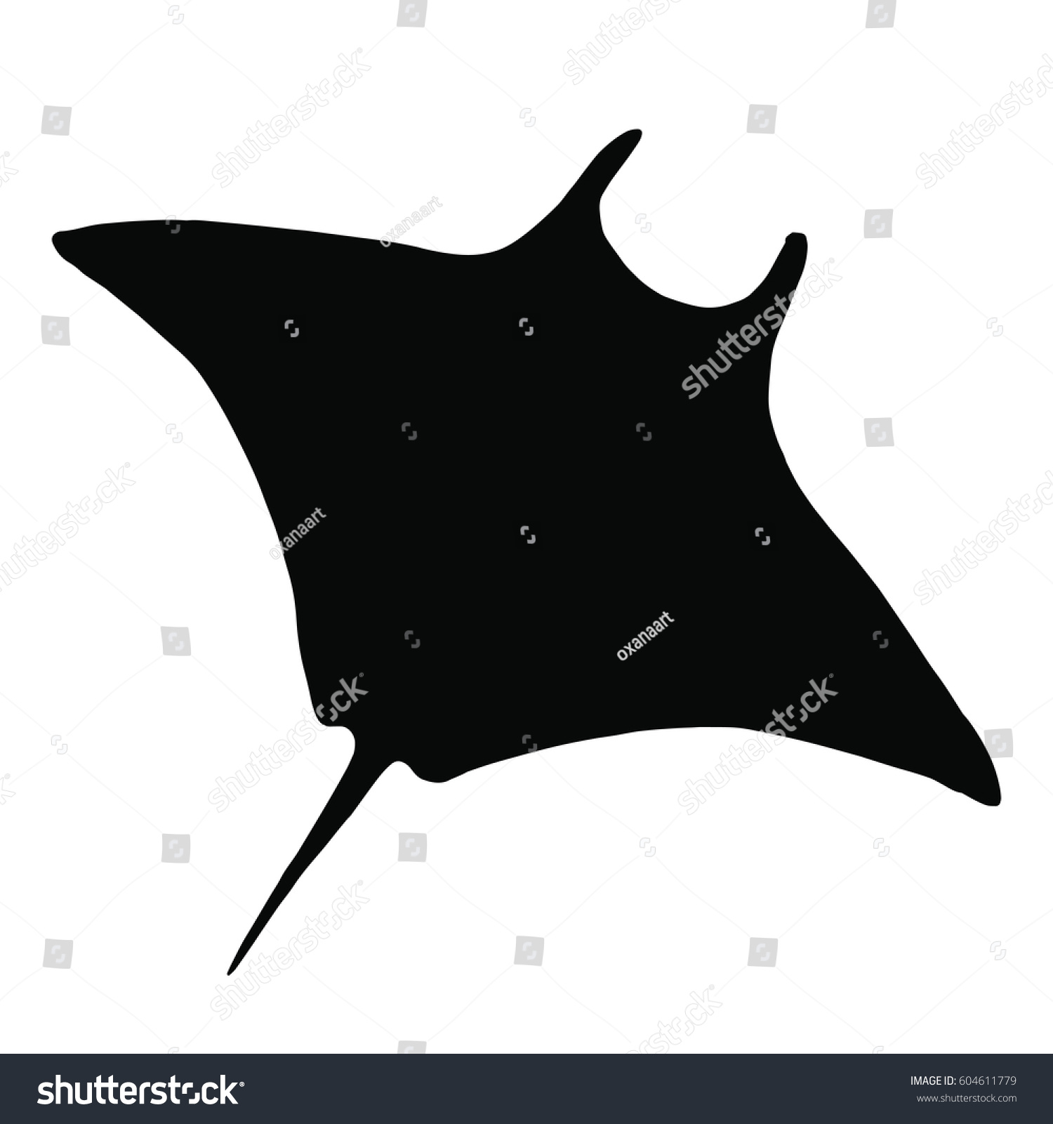 stock-vector-vector-stingray-silhouette-ray-fish-illustration-animal-in ...