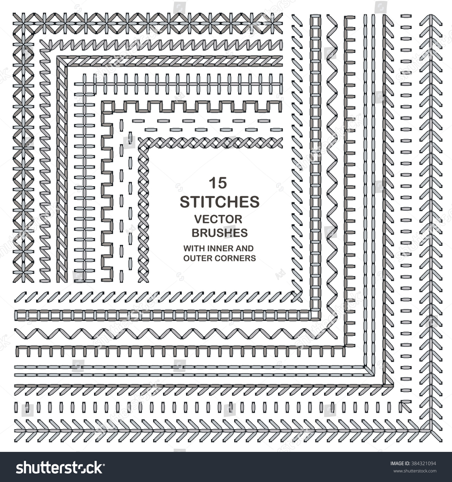 Sewing Borders Design Elements Vector | vector stitch pattern brushes embroidery borders stock Sewing Borders Design Elements Vector | vector stitch pattern brushes embroidery borders stock