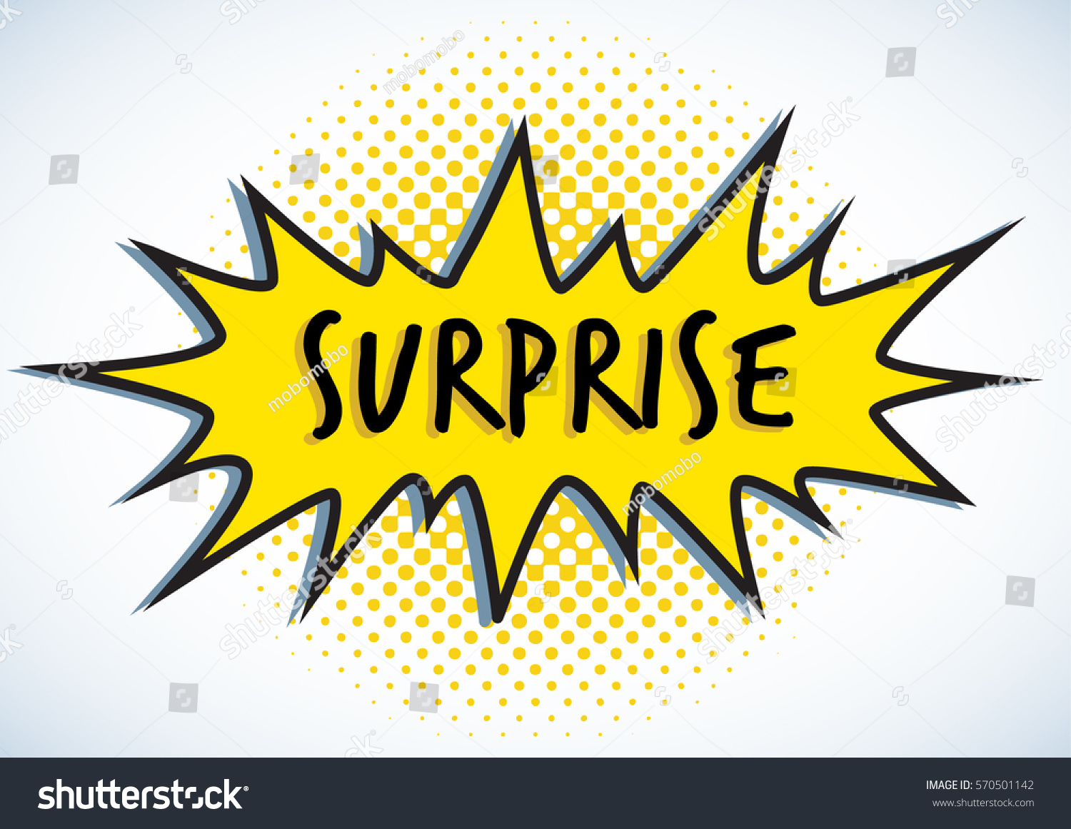 Vector Stock Comic Explosion Surprise Word Stock Vector 570501142 ...