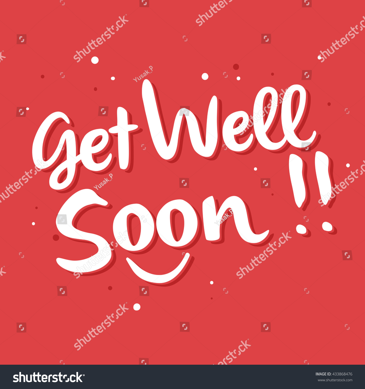 Vector Stock Get Well Soon Lettering Stock Vector (Royalty Free) 433868476