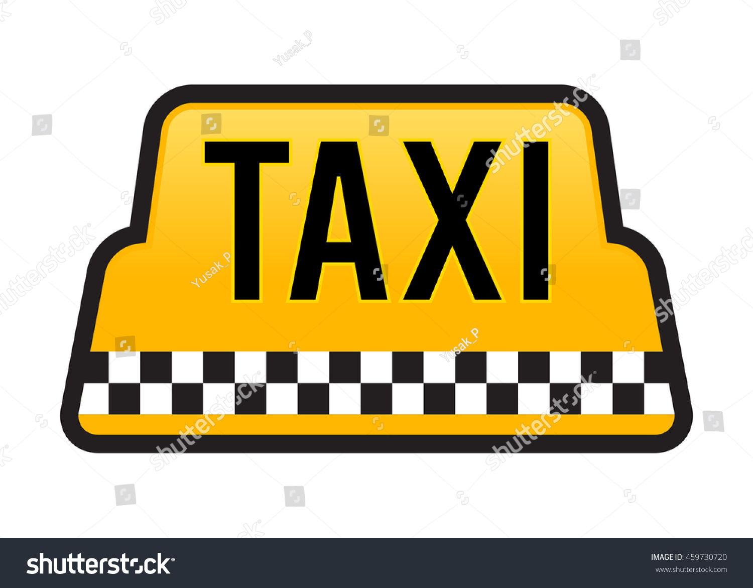 Vector Stock Of Taxi Car Roof Sign In Yellow Color - 459730720 ...