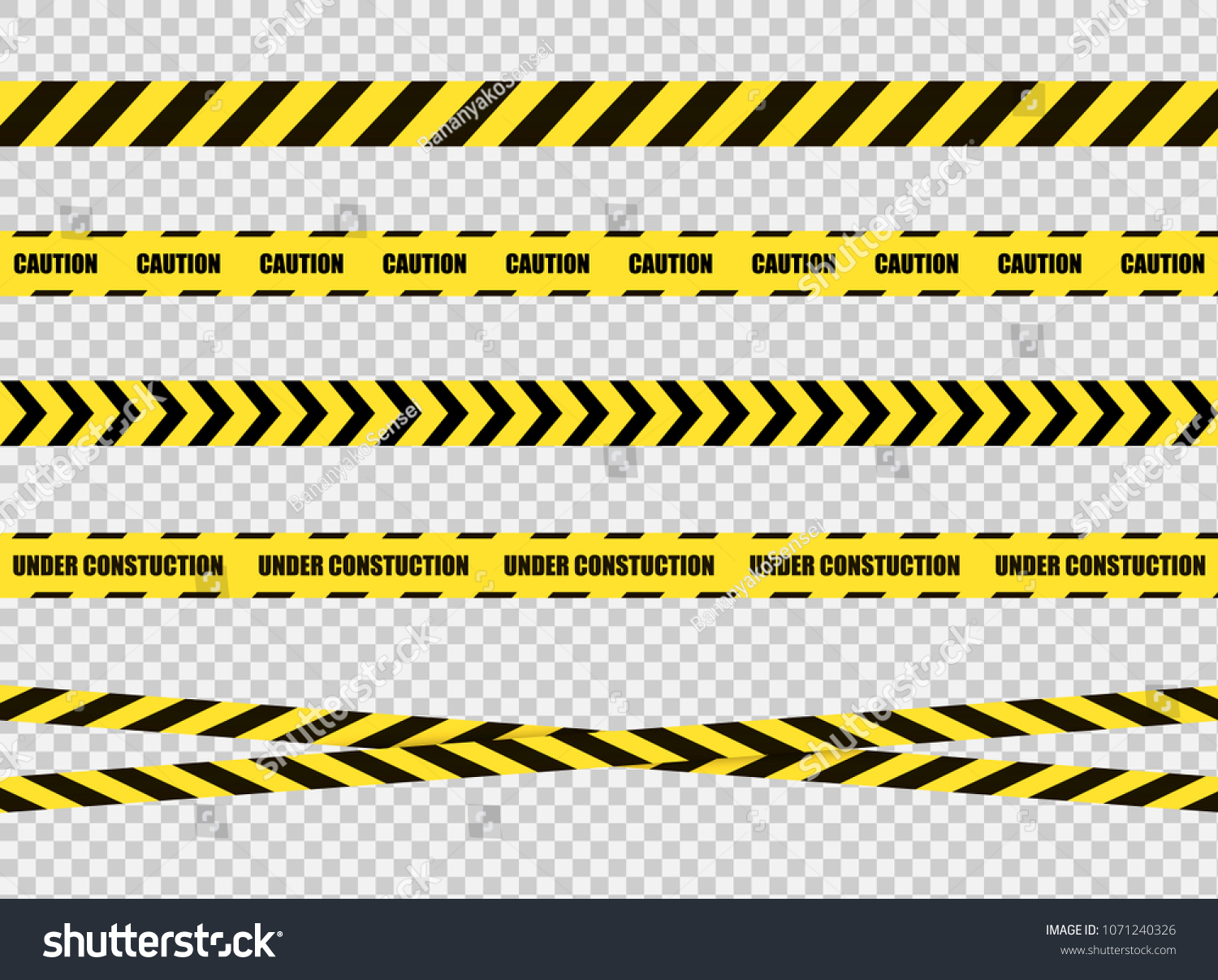 ベクターストップテープセット 危険なゾーンサイン 明るい黄色と黒の十字線 のベクター画像素材 ロイヤリティフリー